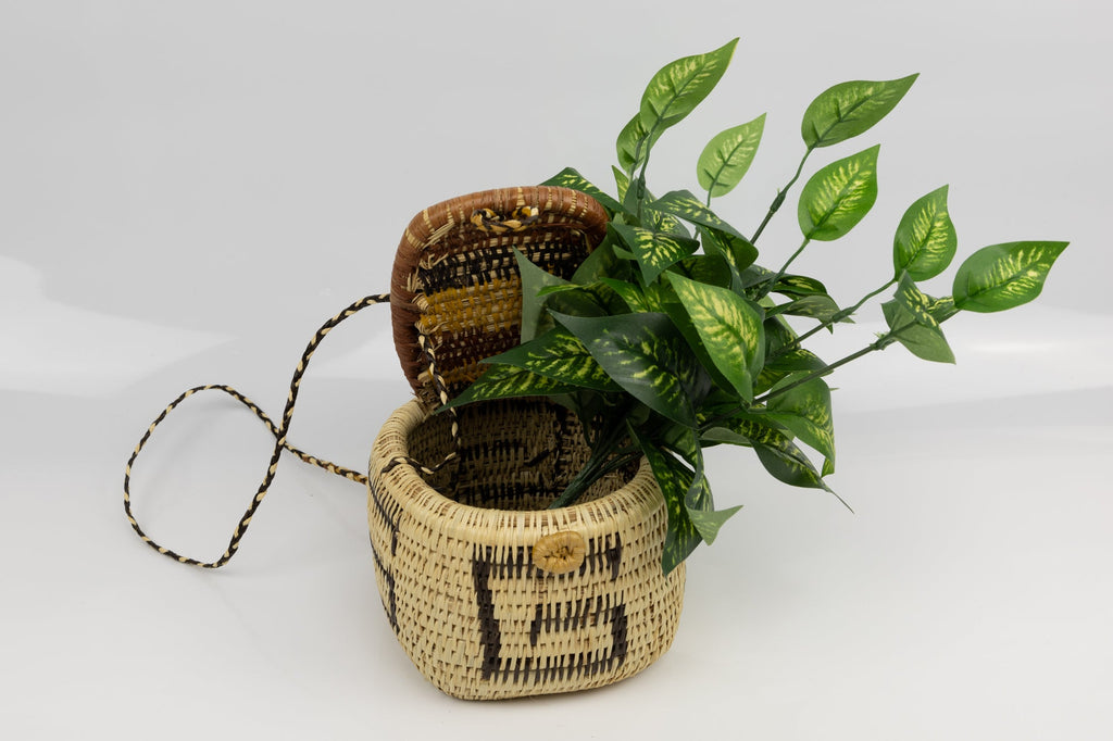 Hand Woven Vintage Hanging Basket Made By Indigenous Artisans