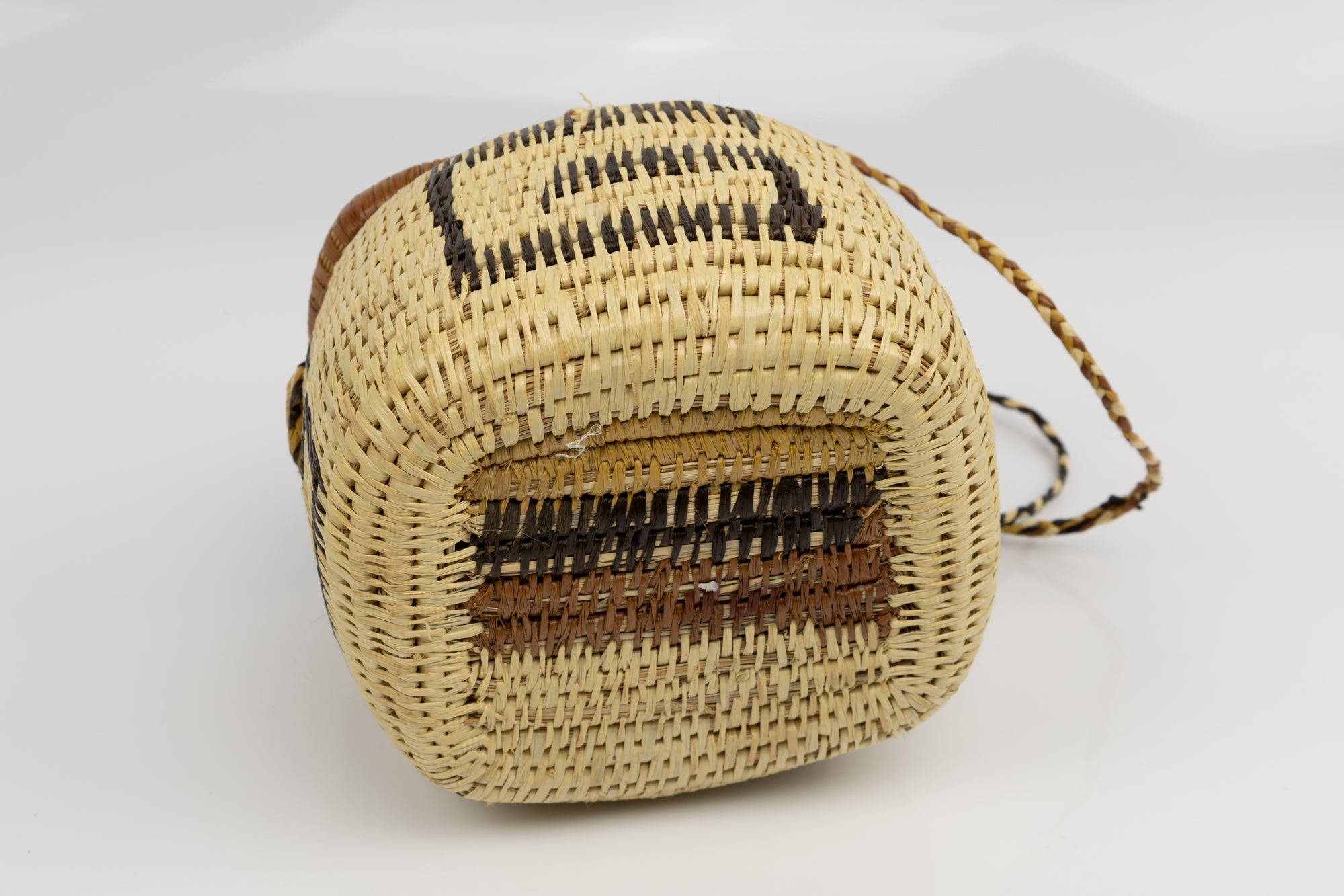 Hand Woven Vintage Hanging Basket Made By Indigenous Artisans