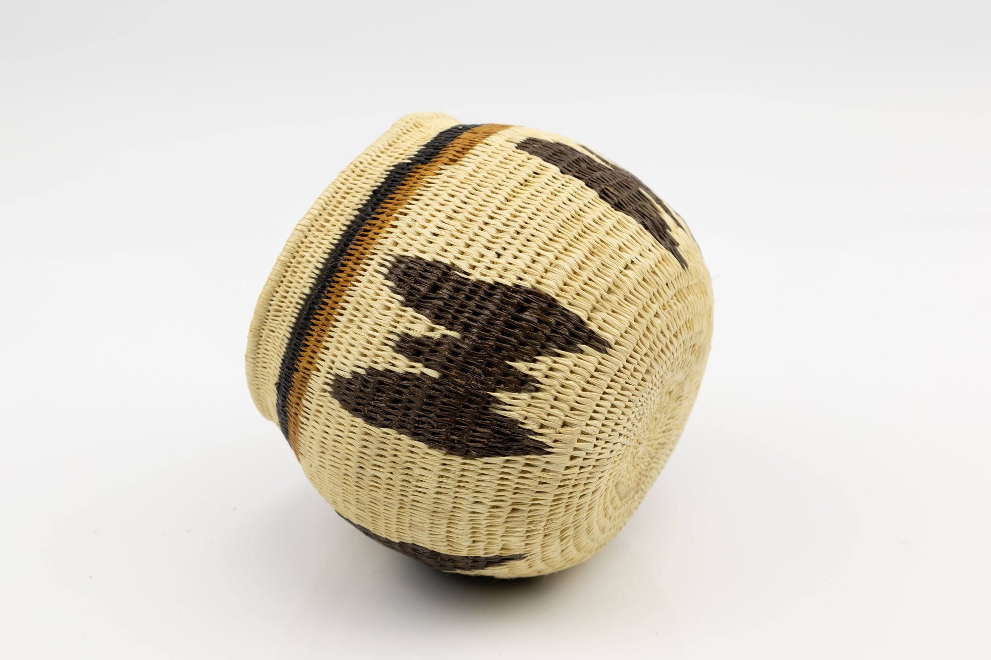 Hand Woven Vintage Butterfly Basket Made By Indigenous Artisans