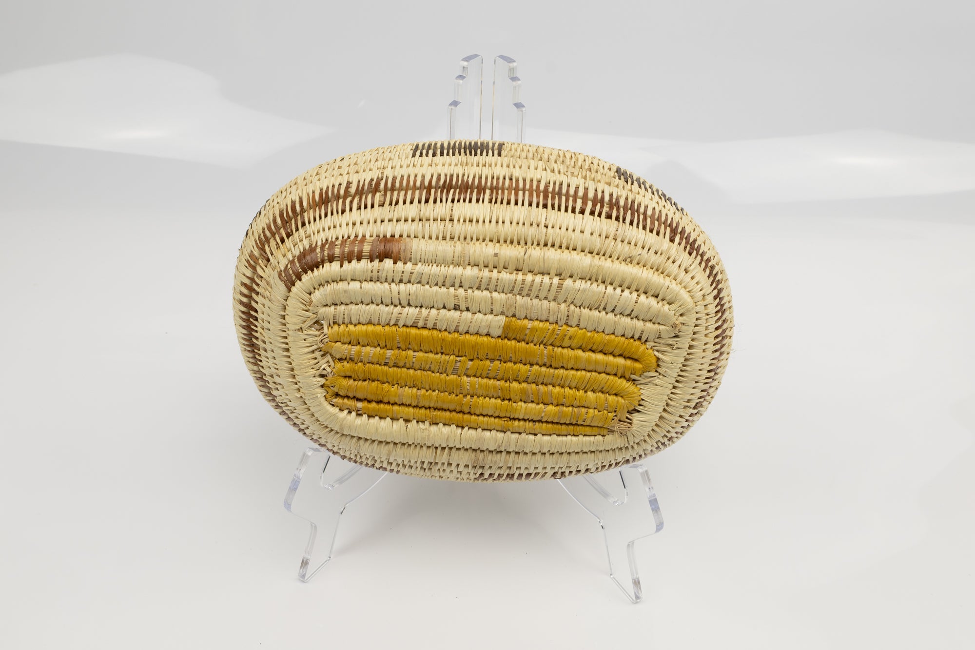 Vintage Handmade Basket Woven Bowl Fair Trade