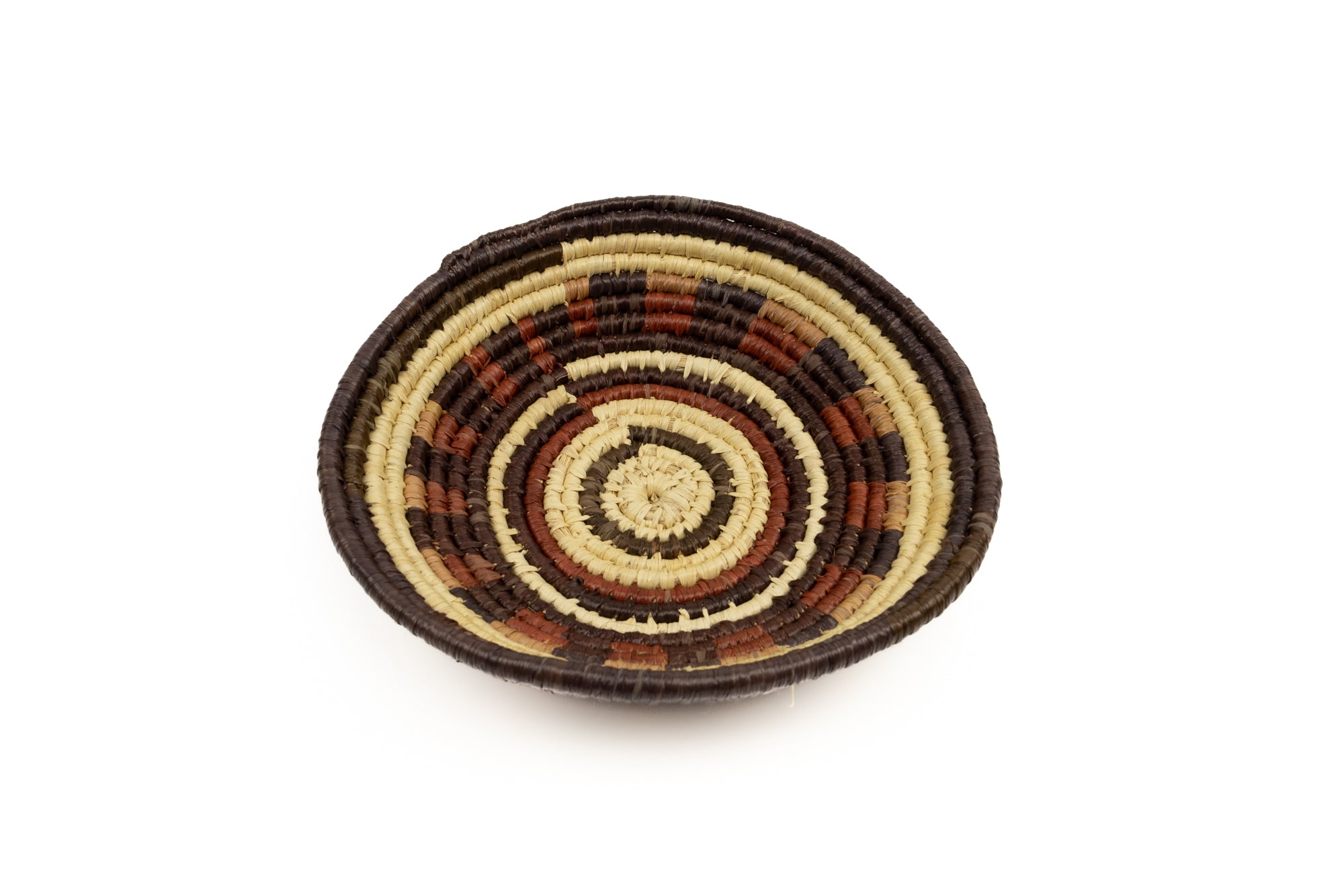 Vintage Handmade Basket Woven Bowl Fair Trade