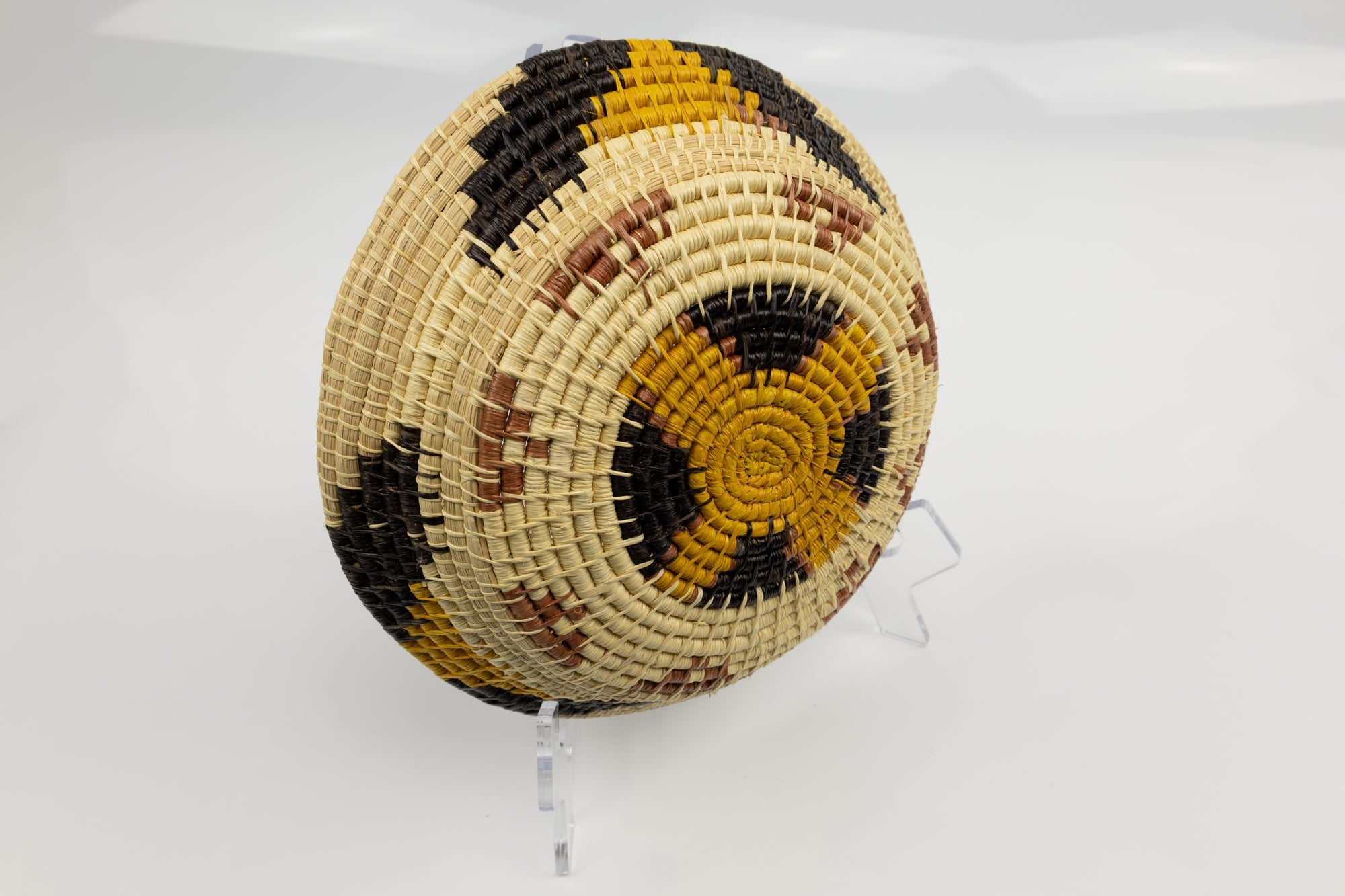 Vintage Handmade Basket Woven Bowl Fair Trade