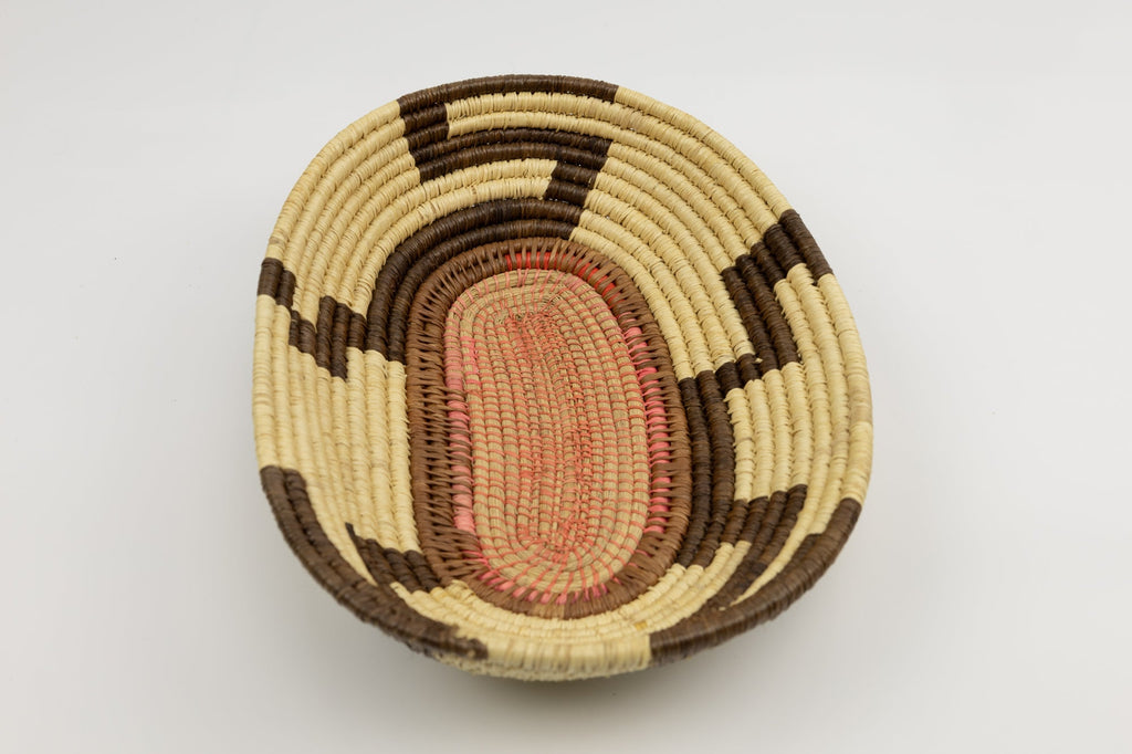 Vintage Handmade Basket Woven Bowl Fair Trade