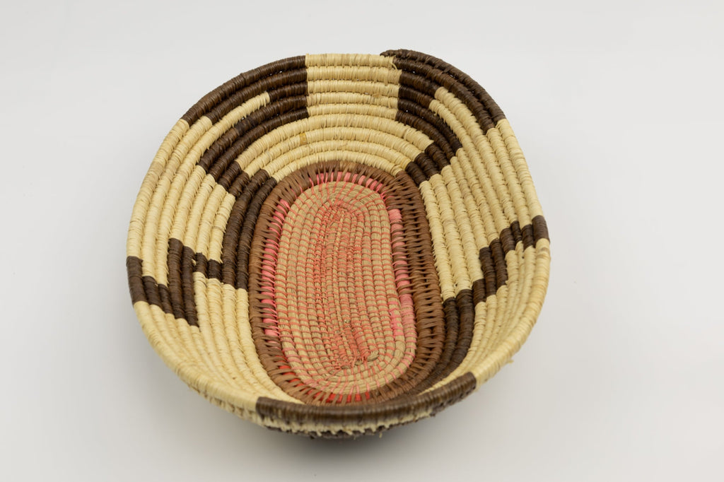 Vintage Handmade Basket Woven Bowl Fair Trade