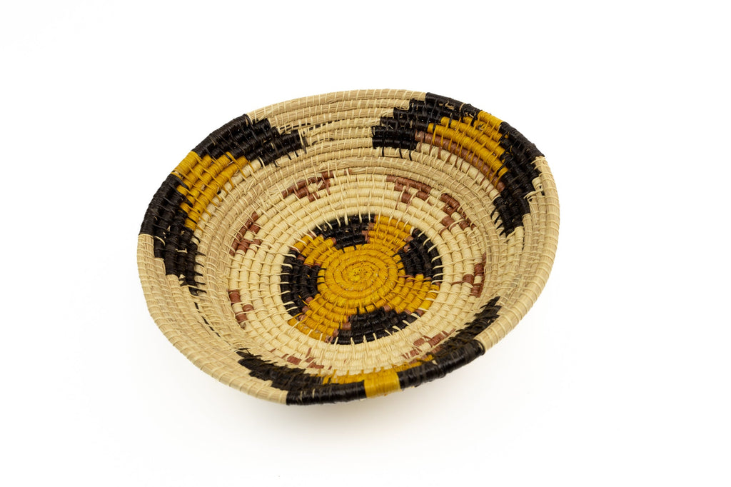 Vintage Handmade Basket Woven Bowl Fair Trade