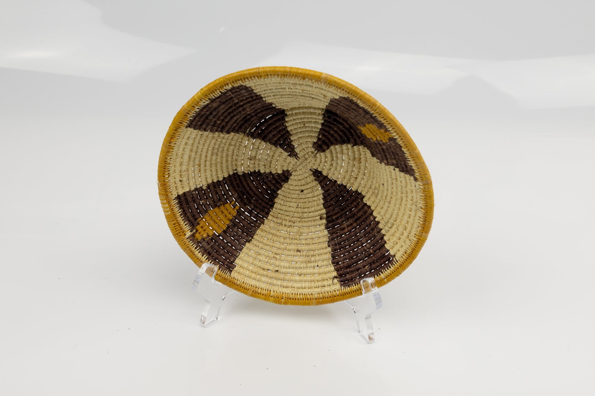Vintage Handmade Basket Woven Bowl Fair Trade