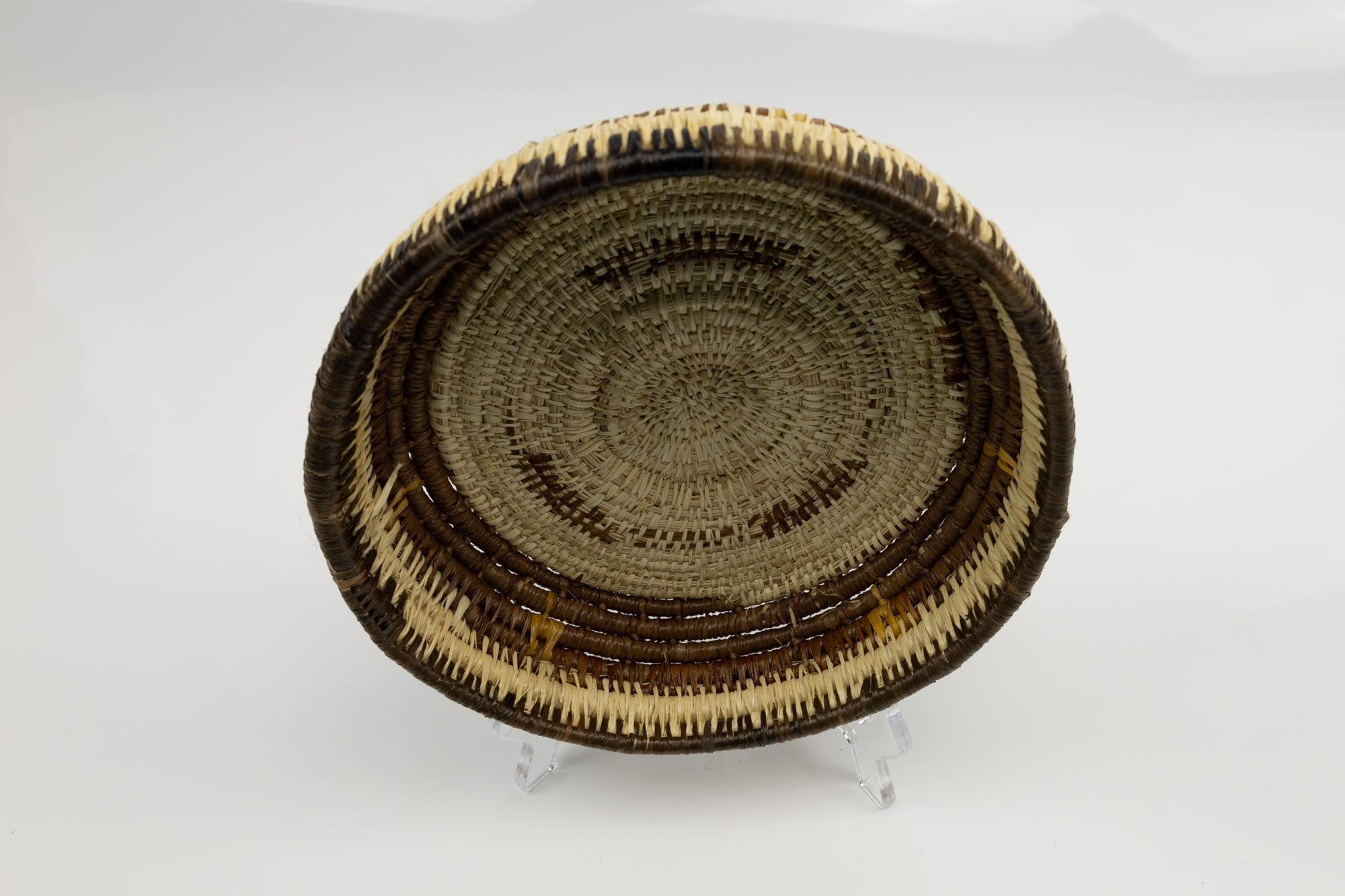 Vintage Handmade Basket Woven Bowl Fair Trade