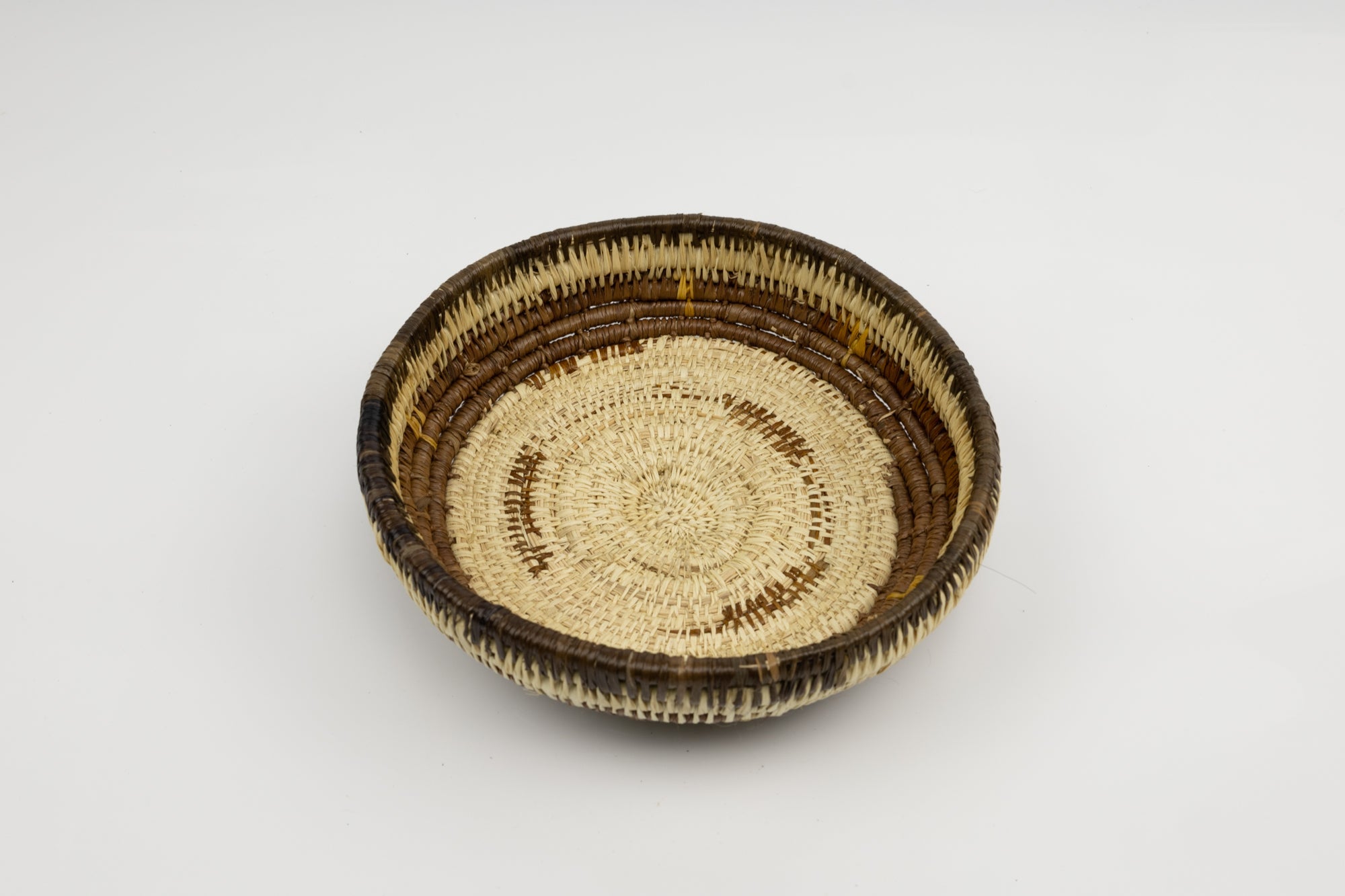 Vintage Handmade Basket Woven Bowl Fair Trade