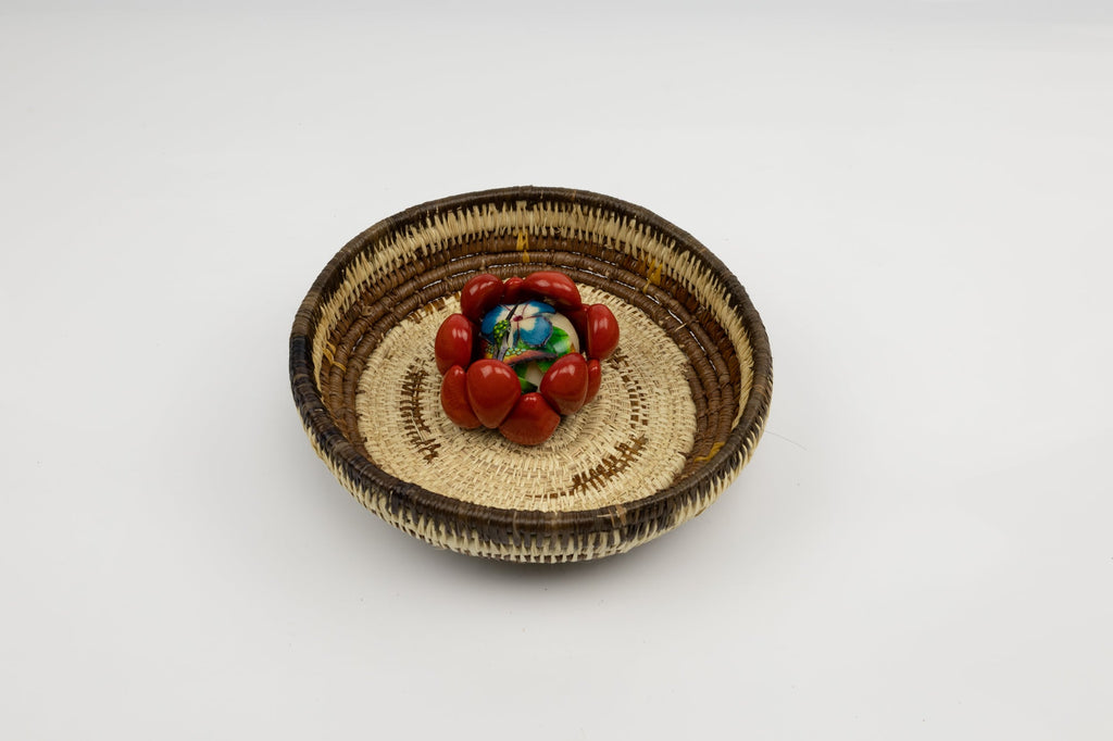 Vintage Handmade Basket Woven Bowl Fair Trade