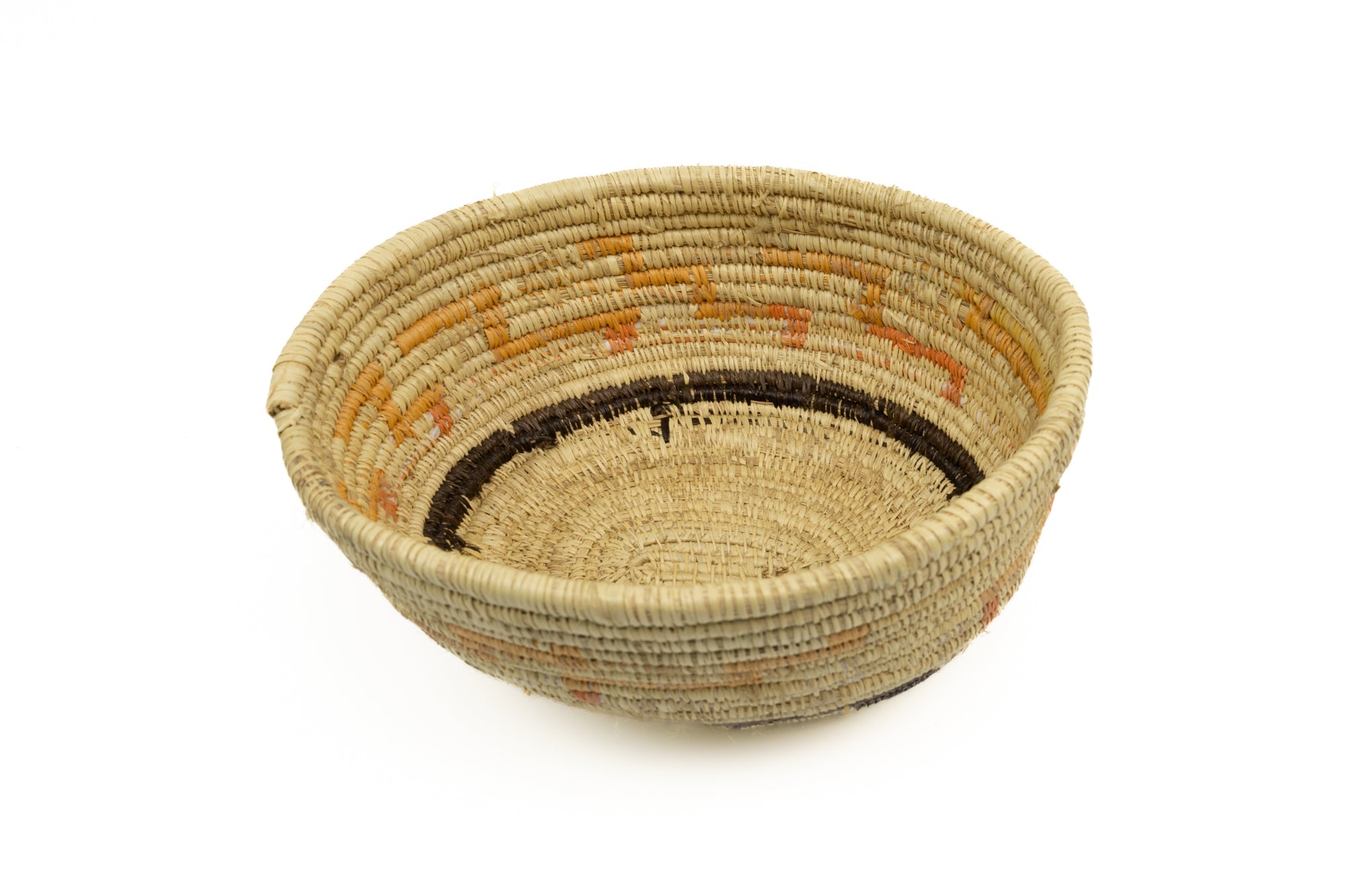 Vintage Handmade Basket Woven Bowl Fair Trade