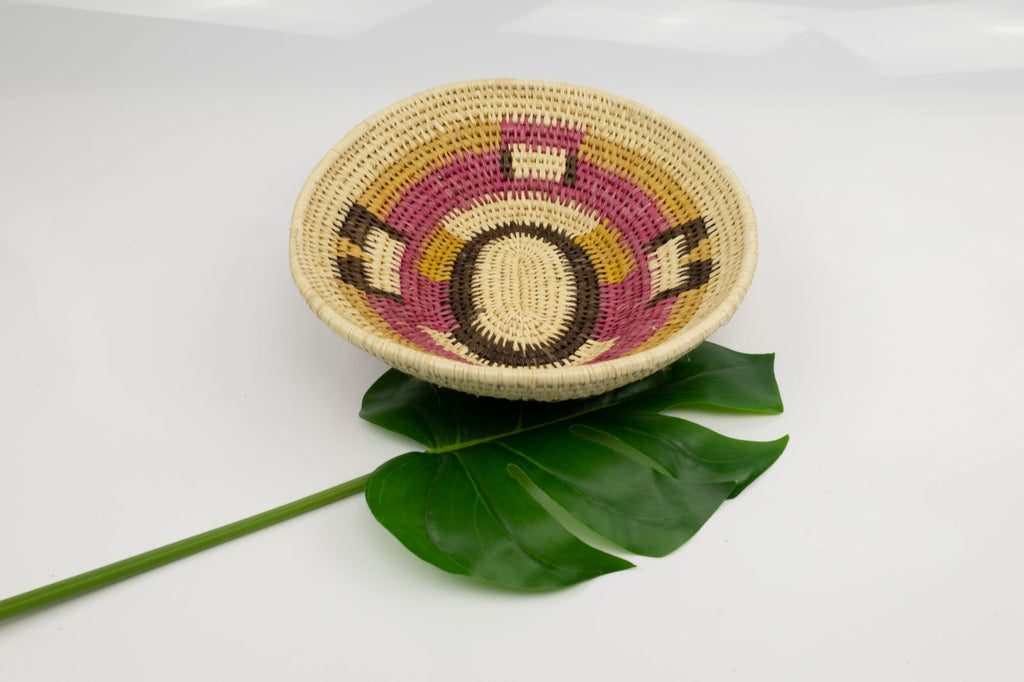 Vintage Handmade Basket Woven Bowl Fair Trade