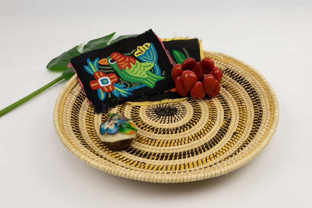 Hand Woven Vintage Plate Basket Made By Indigenous Artisans