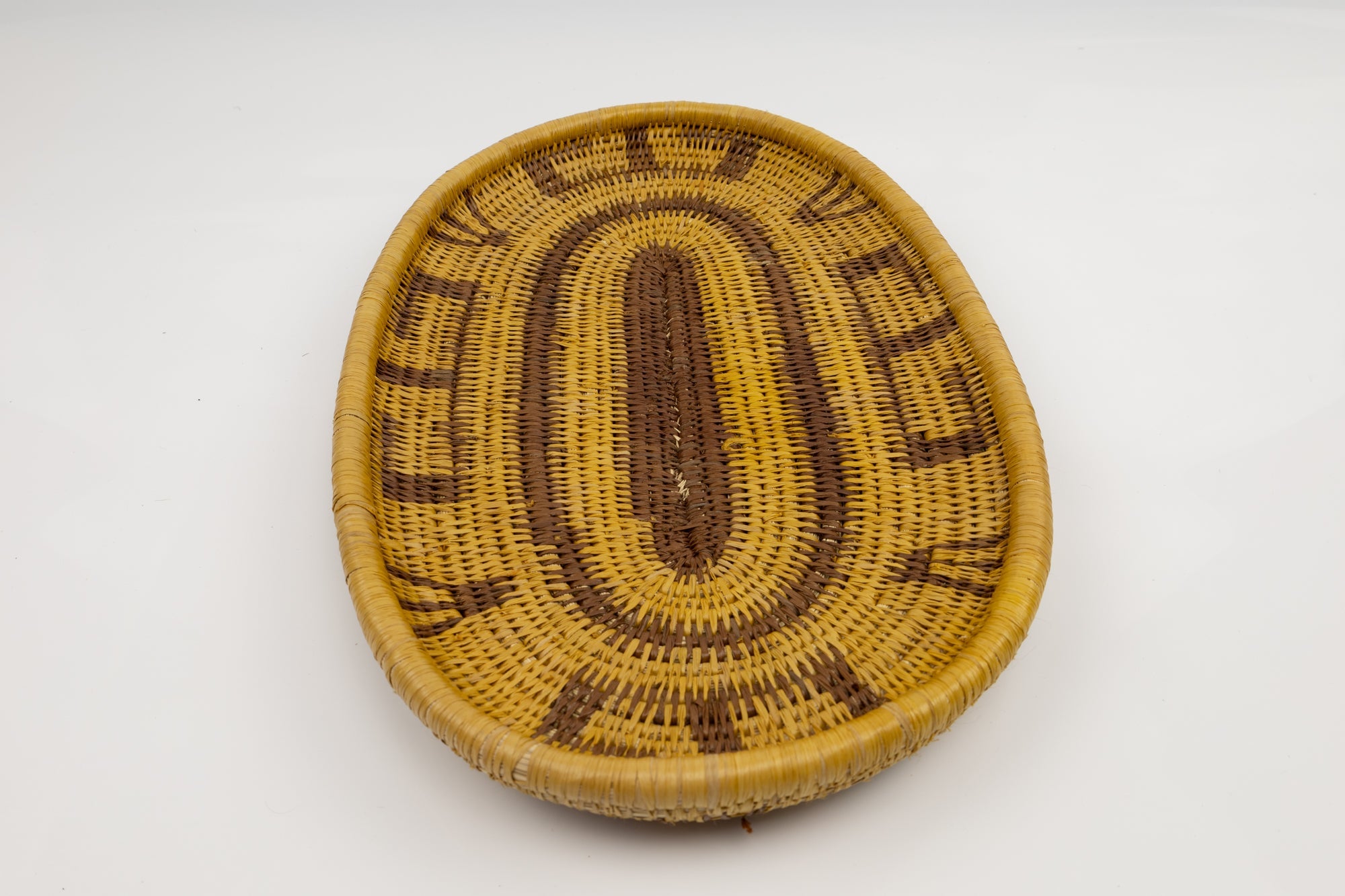 Hand Woven Vintage Plate Basket Made By Indigenous Artisans