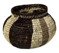 Black White And Green Woven Basket