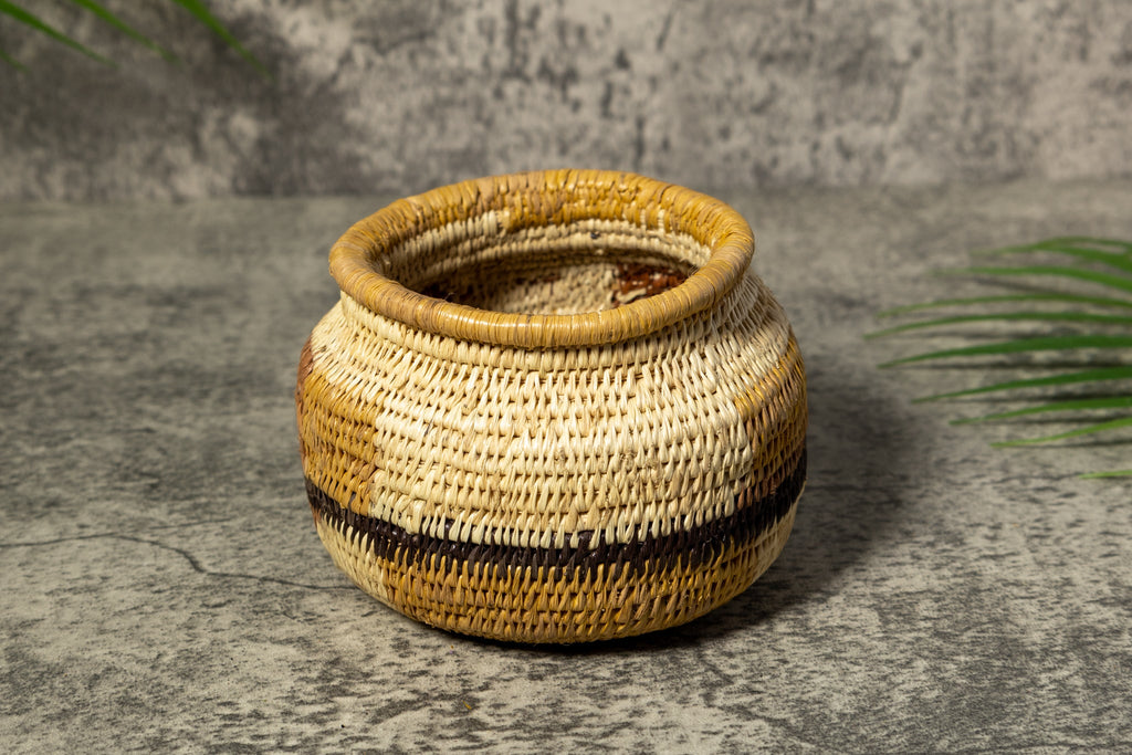 Brown Gold And Black Rainforest Vintage Basket