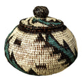 Palm Fronds Woven Basket With Top