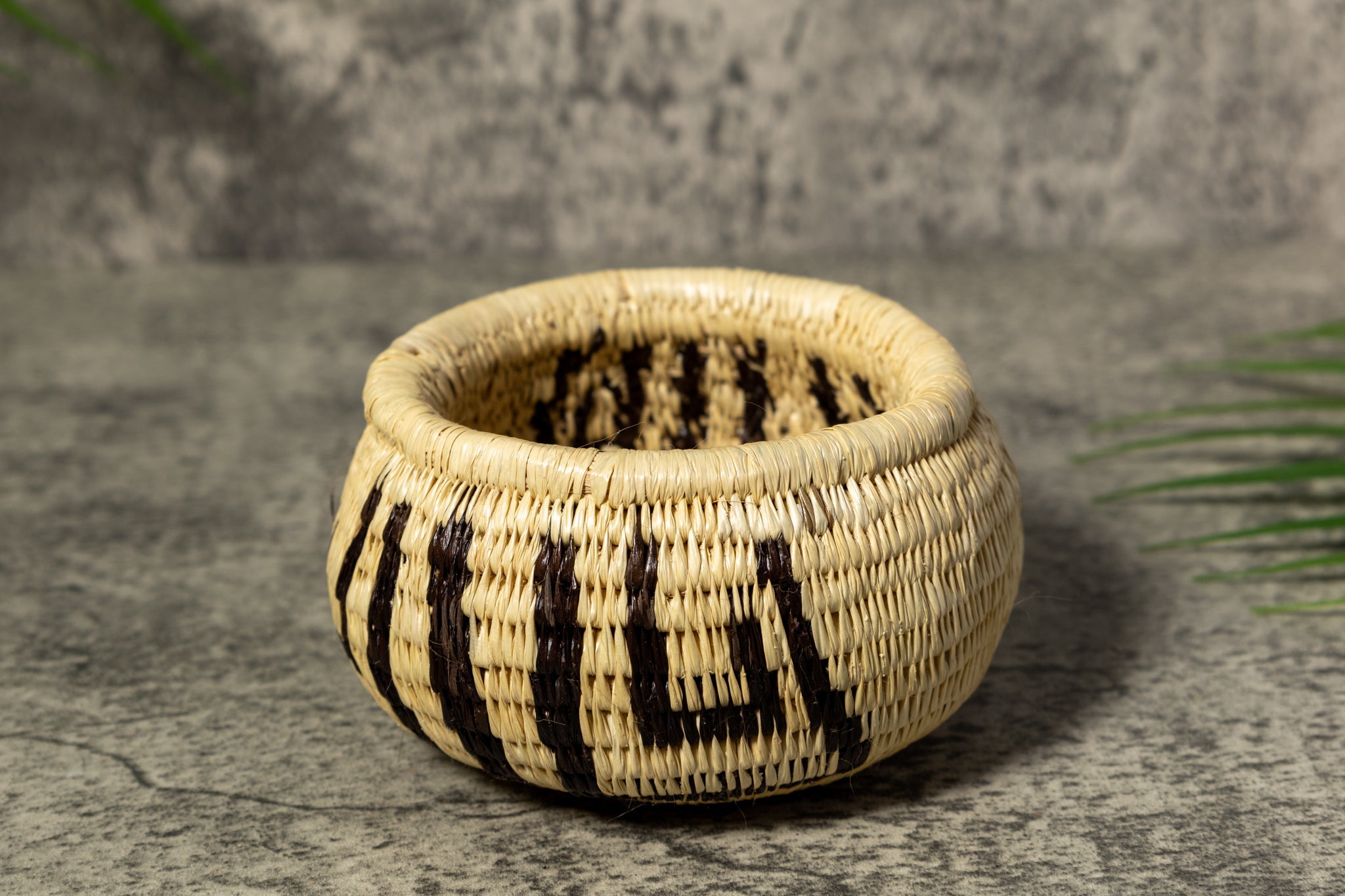 Black and White Rainforest Vintage Basket