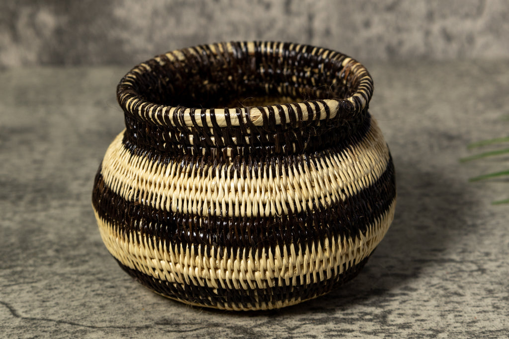 Black and White Rainforest Vintage Basket