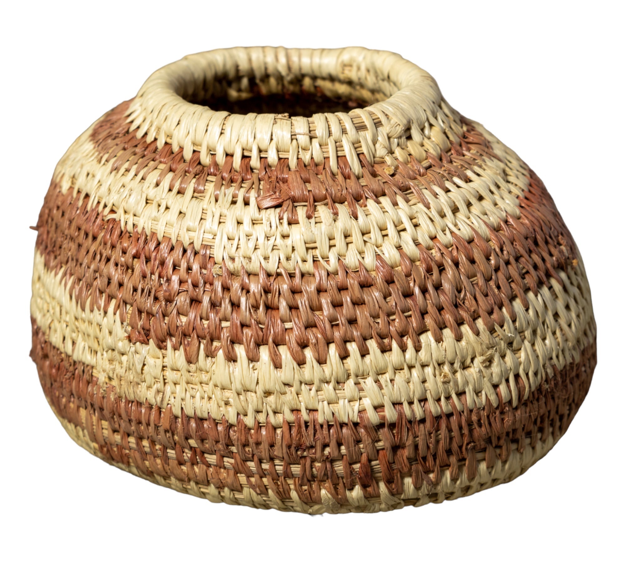 Brown Band Rainforest Vintage Basket