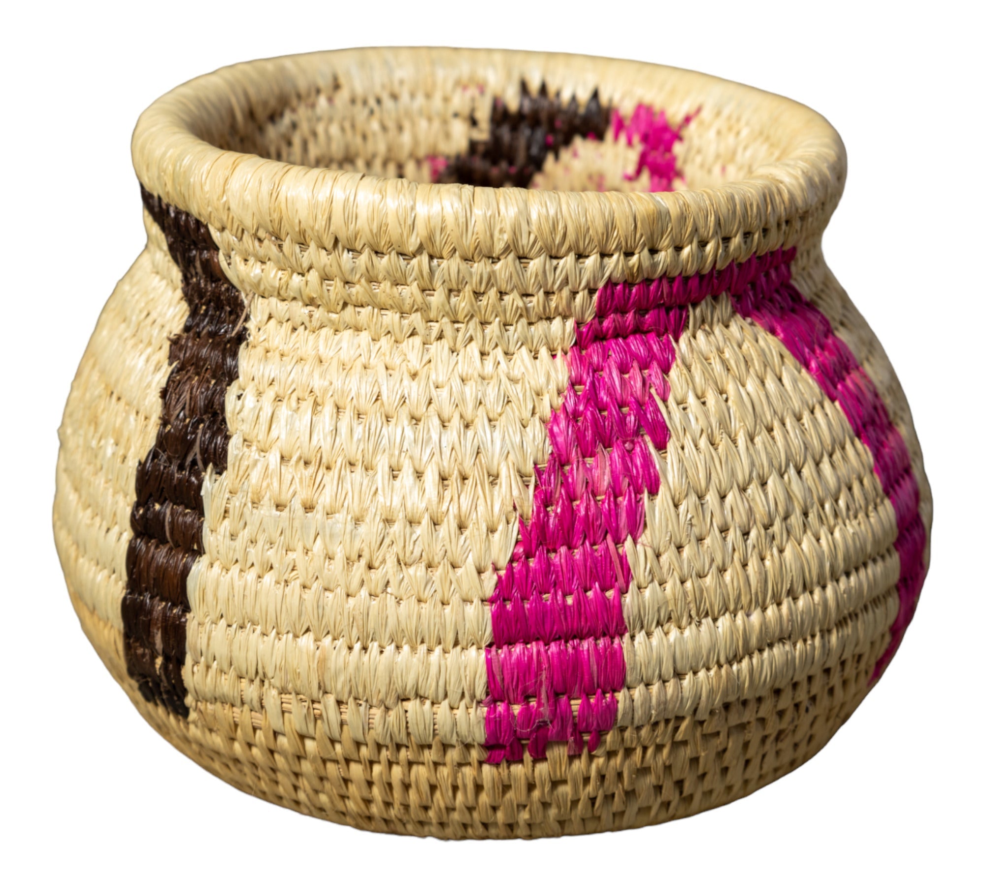 Pink and Black Rainforest Vintage Basket