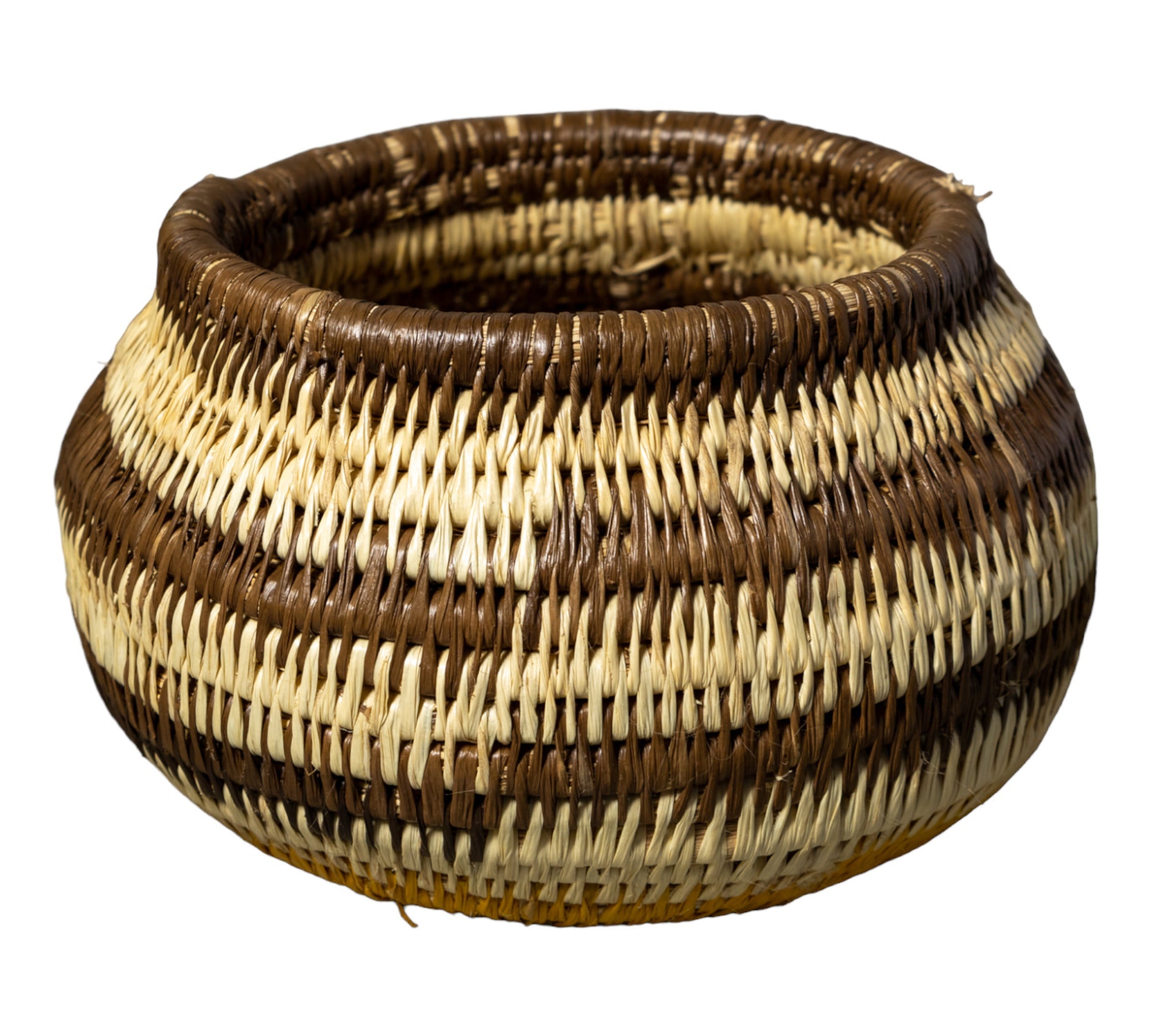 Brown and White Rainforest Vintage Basket