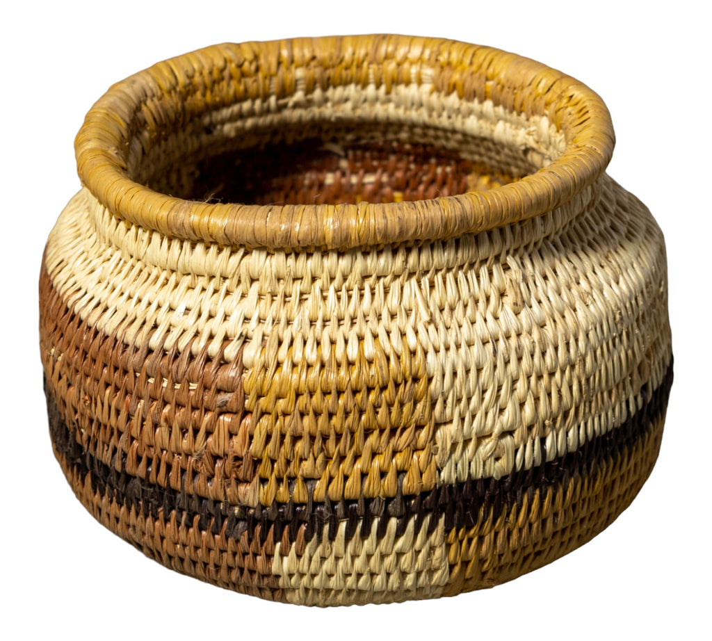 Brown Gold And Black Rainforest Vintage Basket