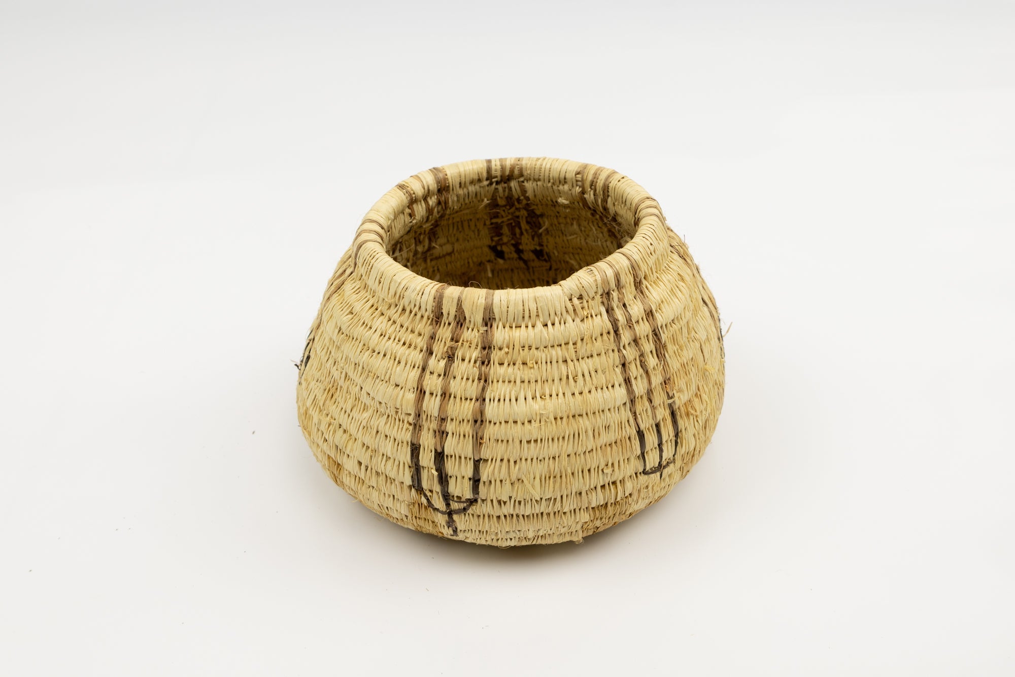 Vintage Woven Panama Basket