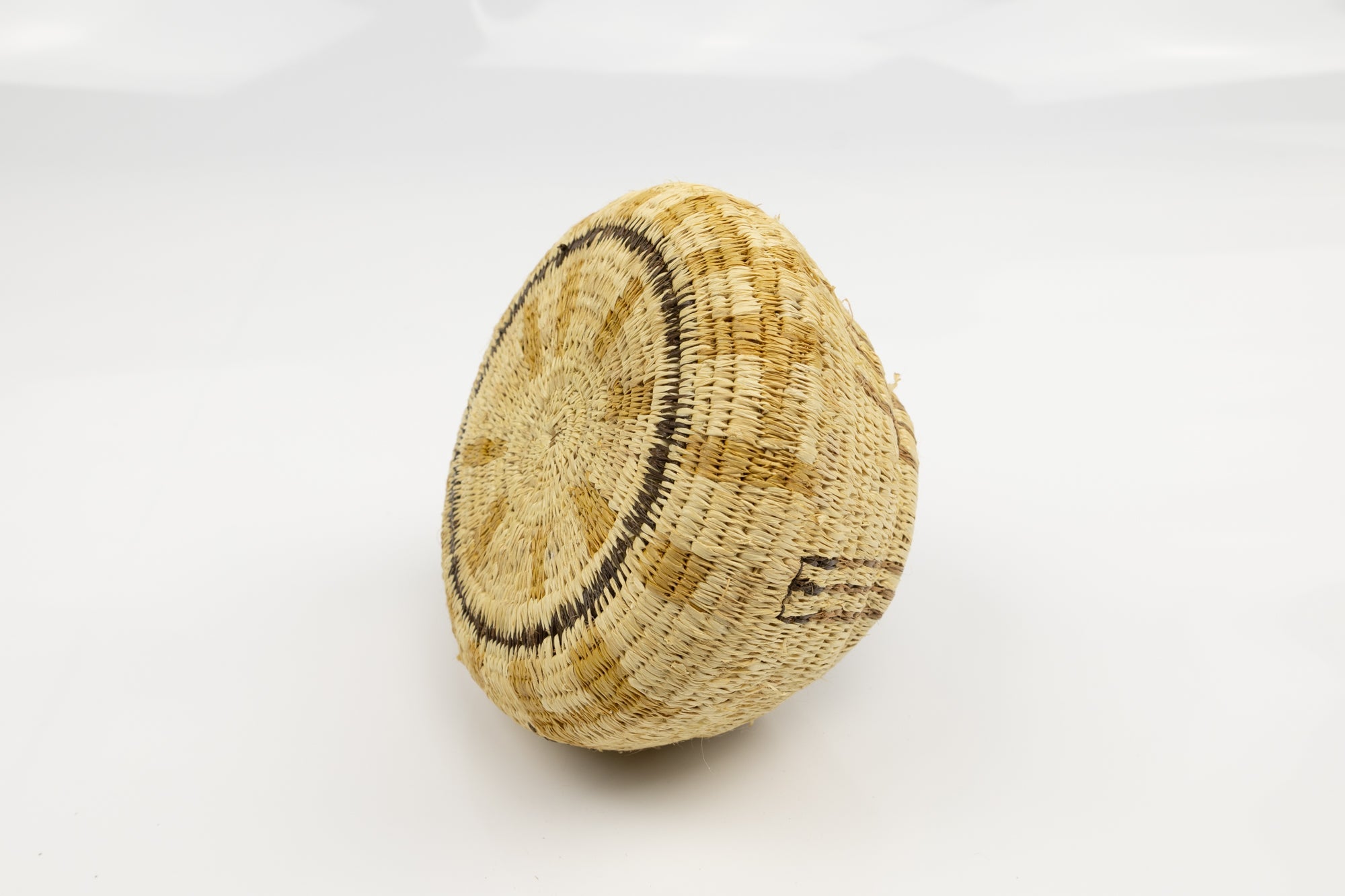 Vintage Woven Panama Basket