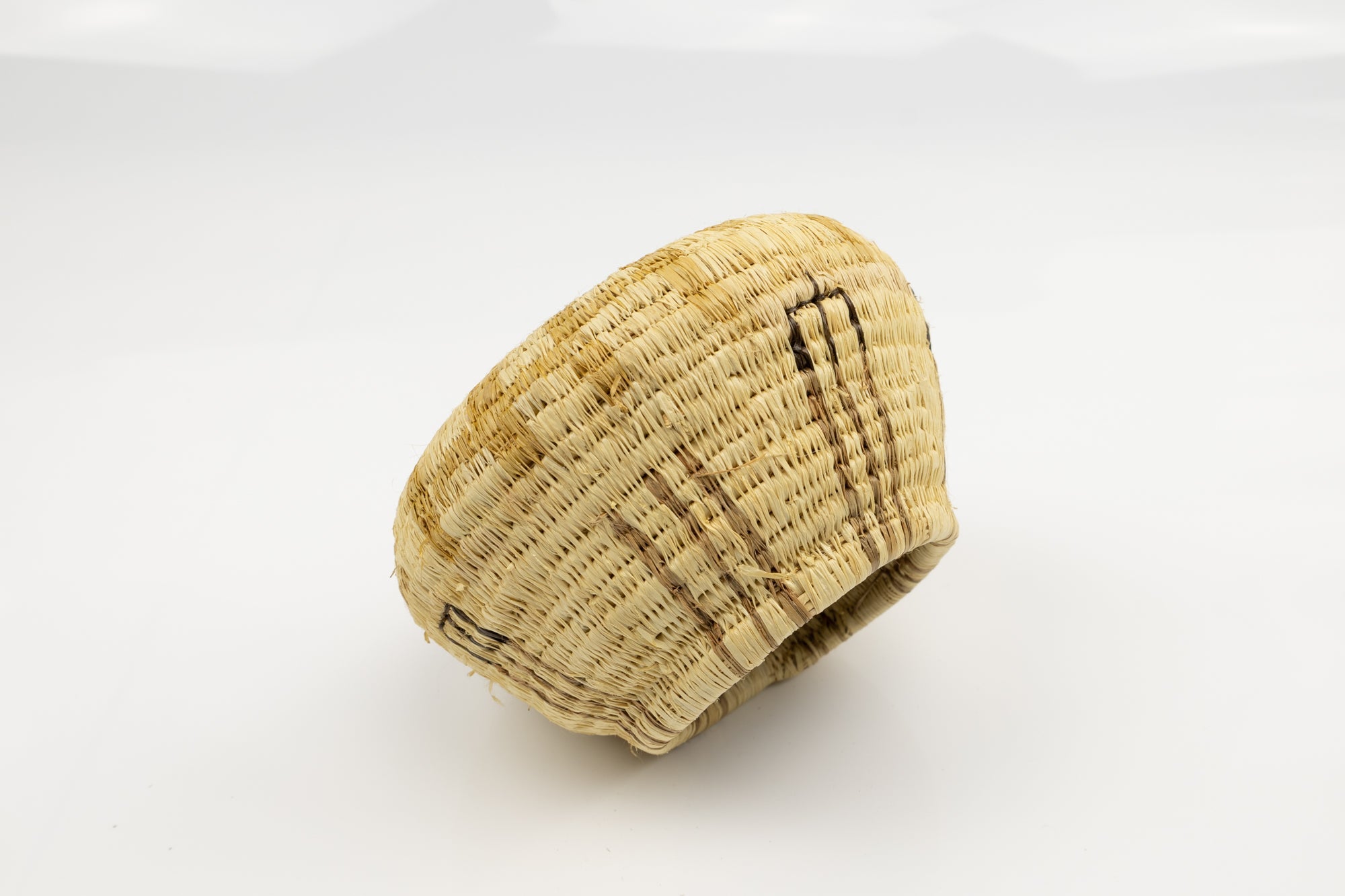 Vintage Woven Panama Basket