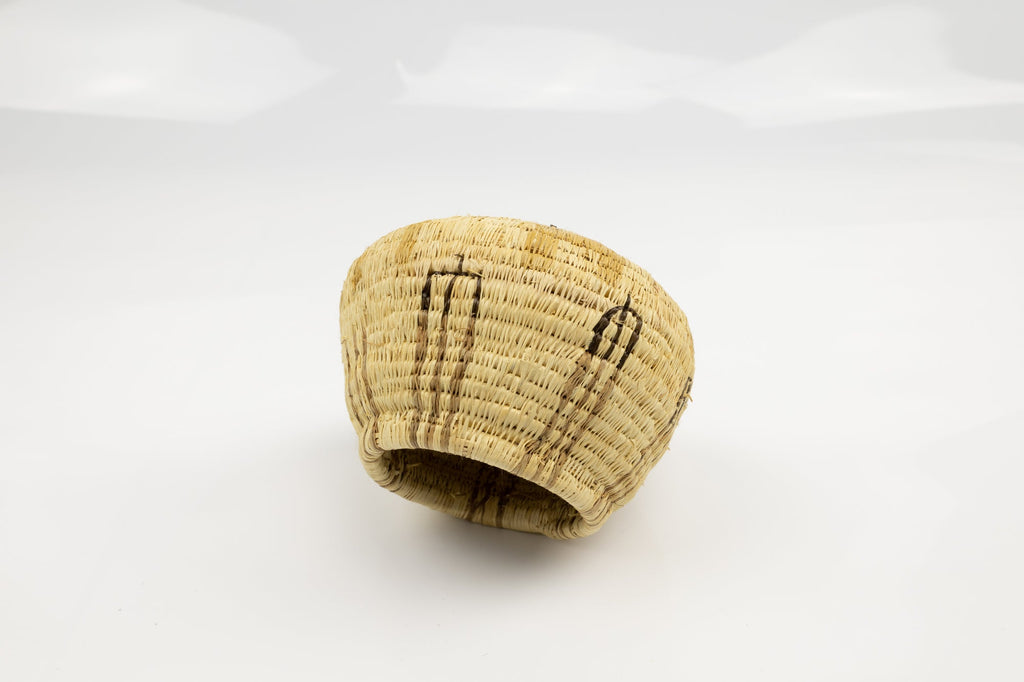 Vintage Woven Panama Basket