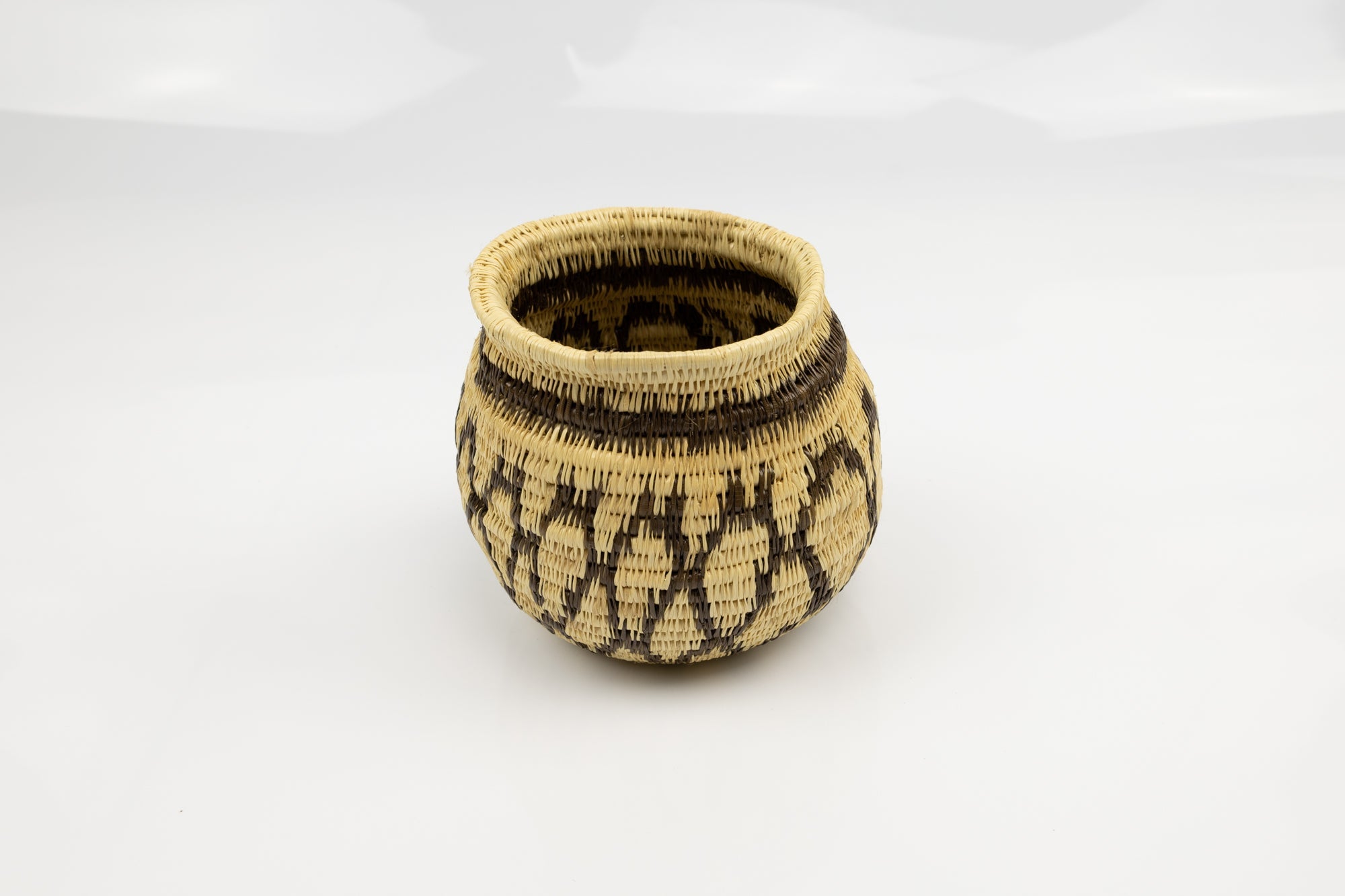 Vintage Woven Panama Basket