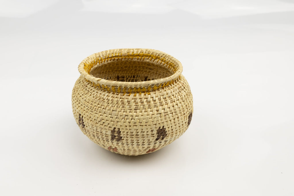 Vintage Woven Panama Basket