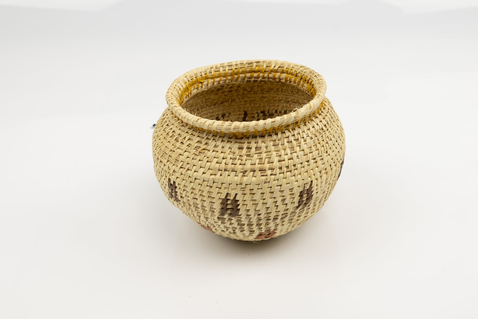 Vintage Woven Panama Basket