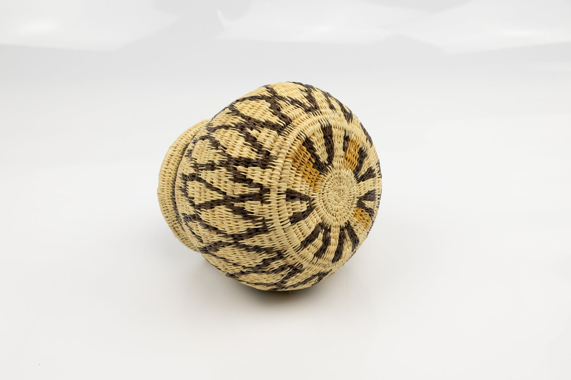 Vintage Woven Panama Basket