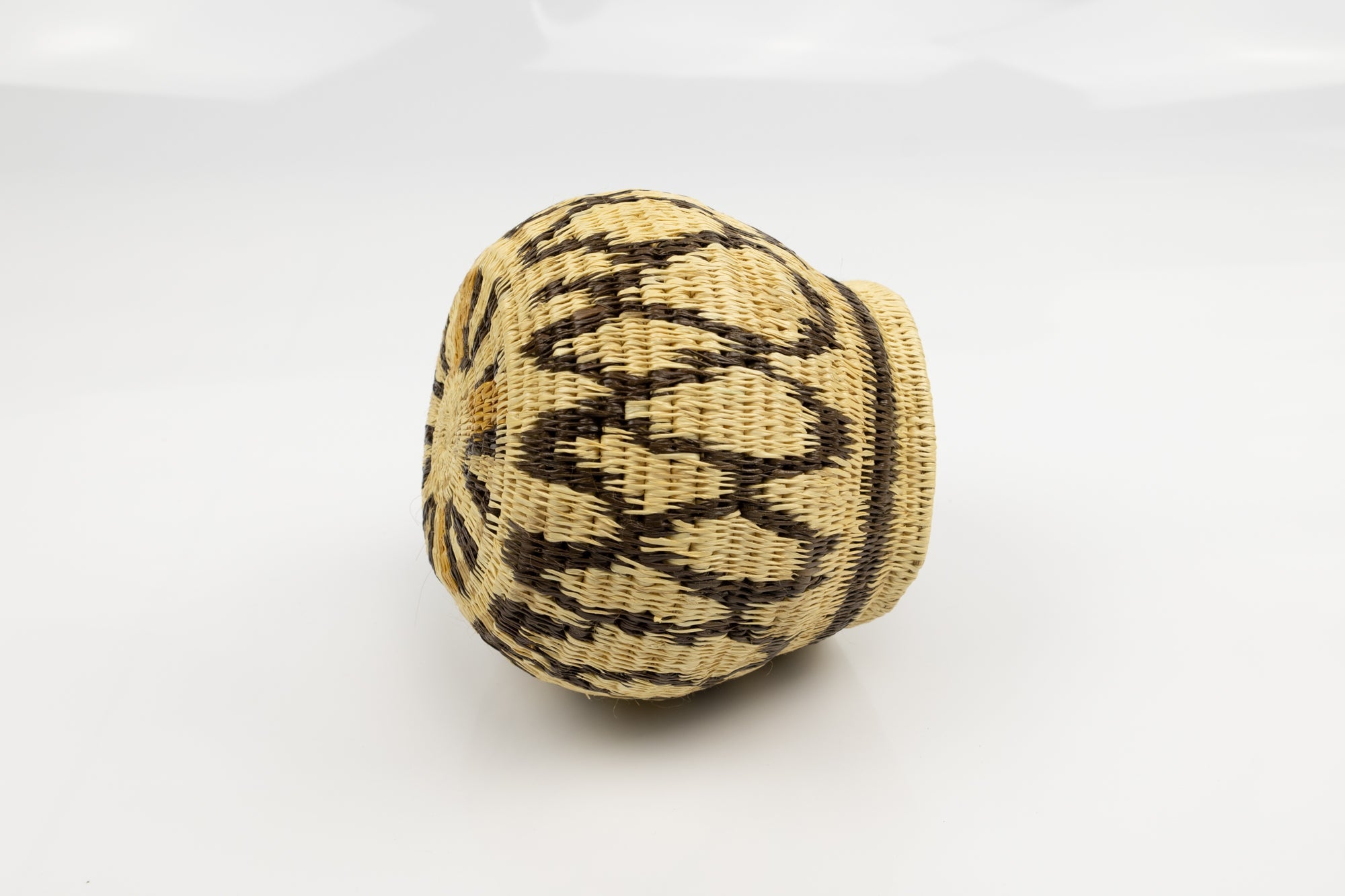 Vintage Woven Panama Basket