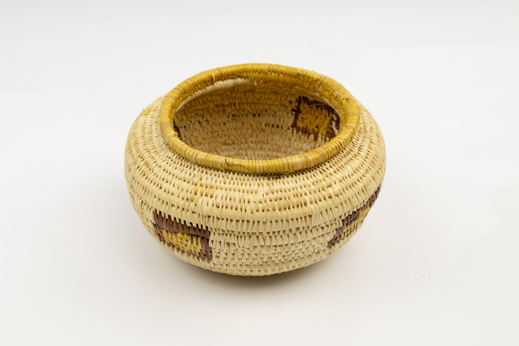 Vintage Woven Panama Basket