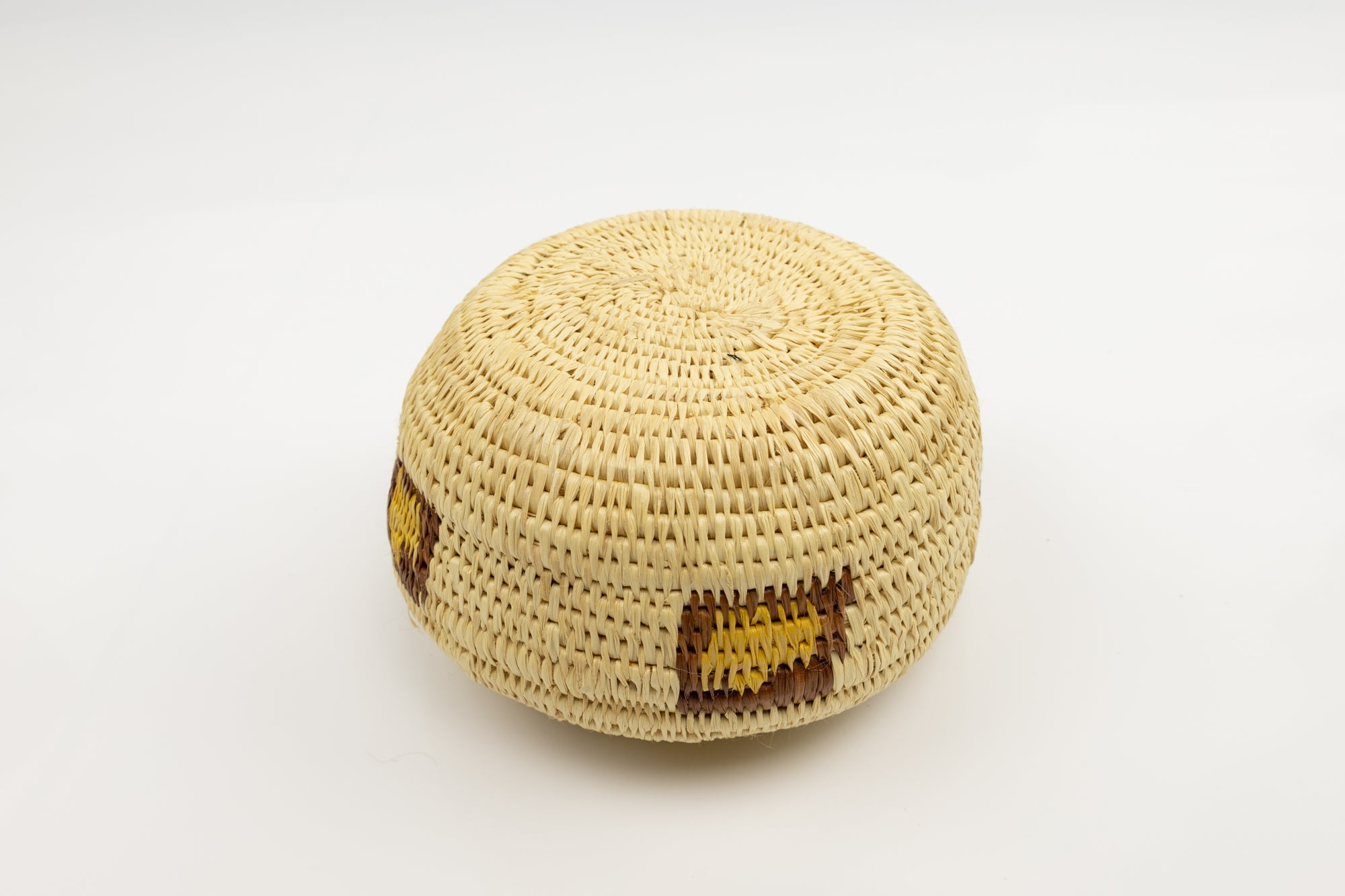 Vintage Woven Panama Basket