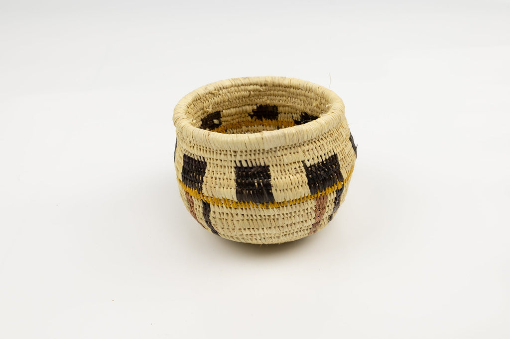 Vintage Woven Panama Basket