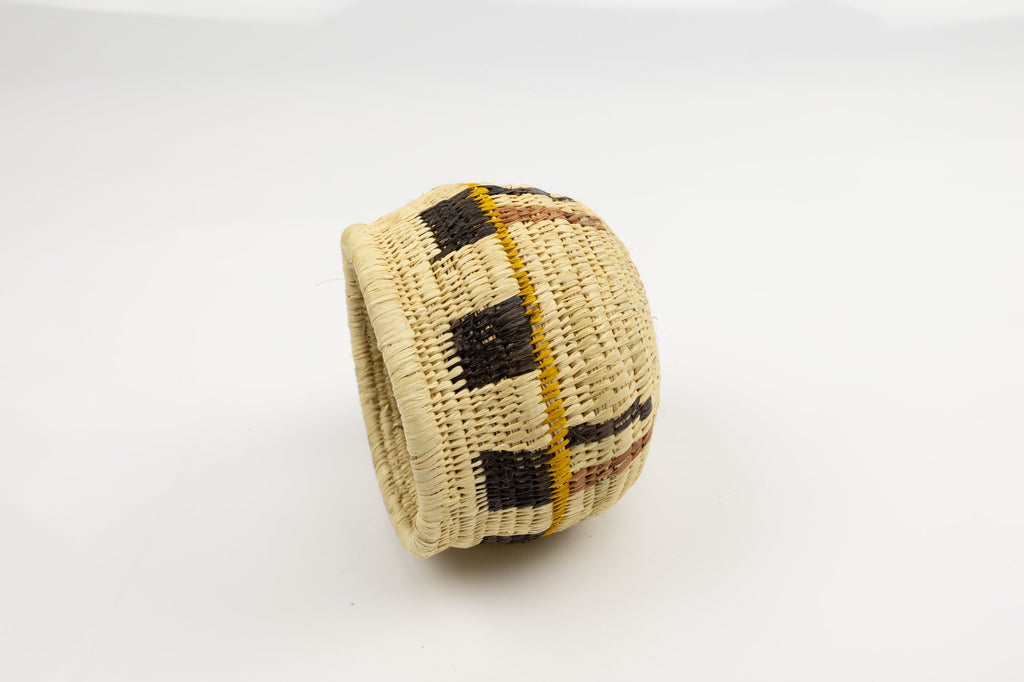 Vintage Woven Panama Basket