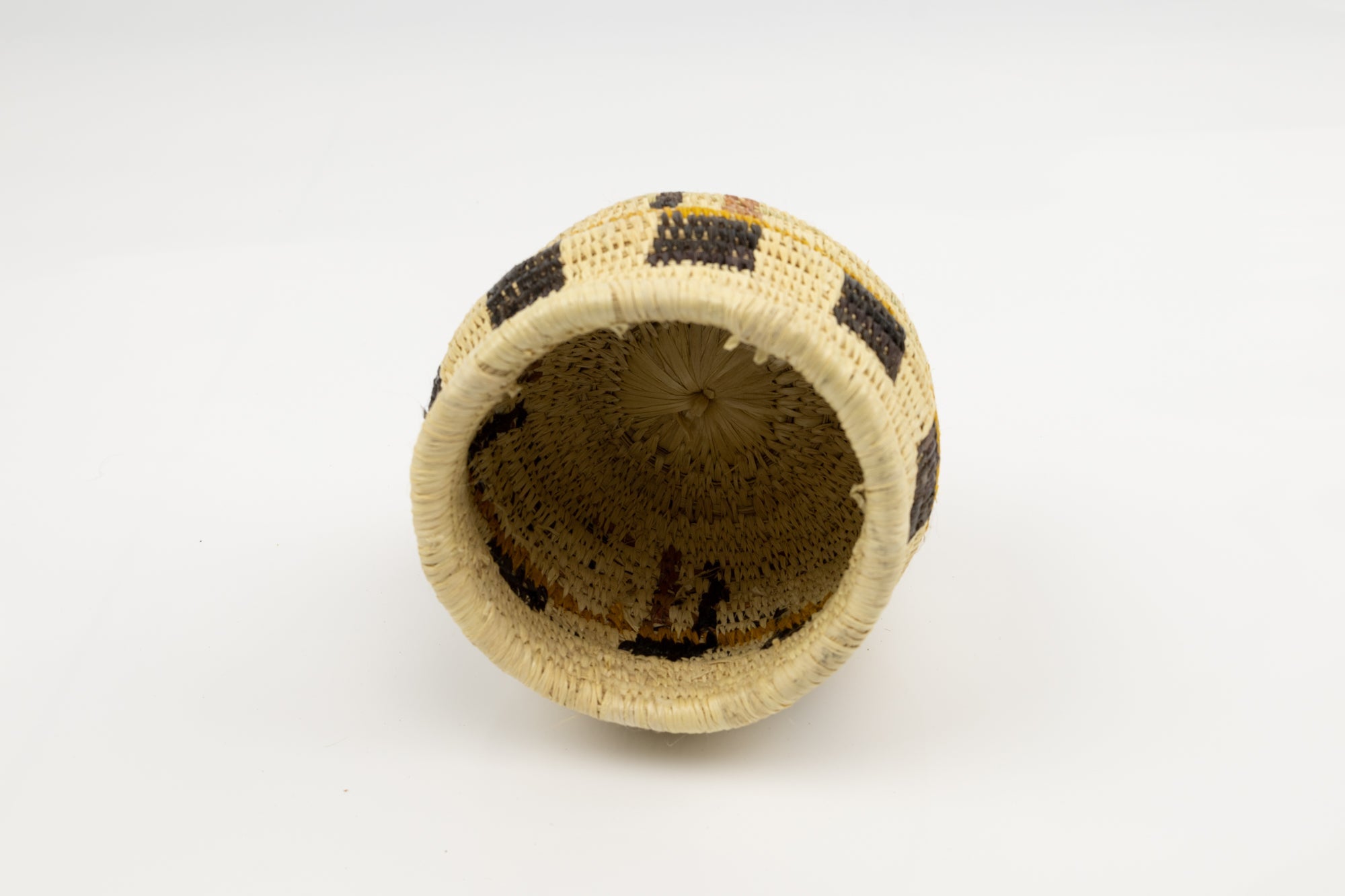 Vintage Woven Panama Basket