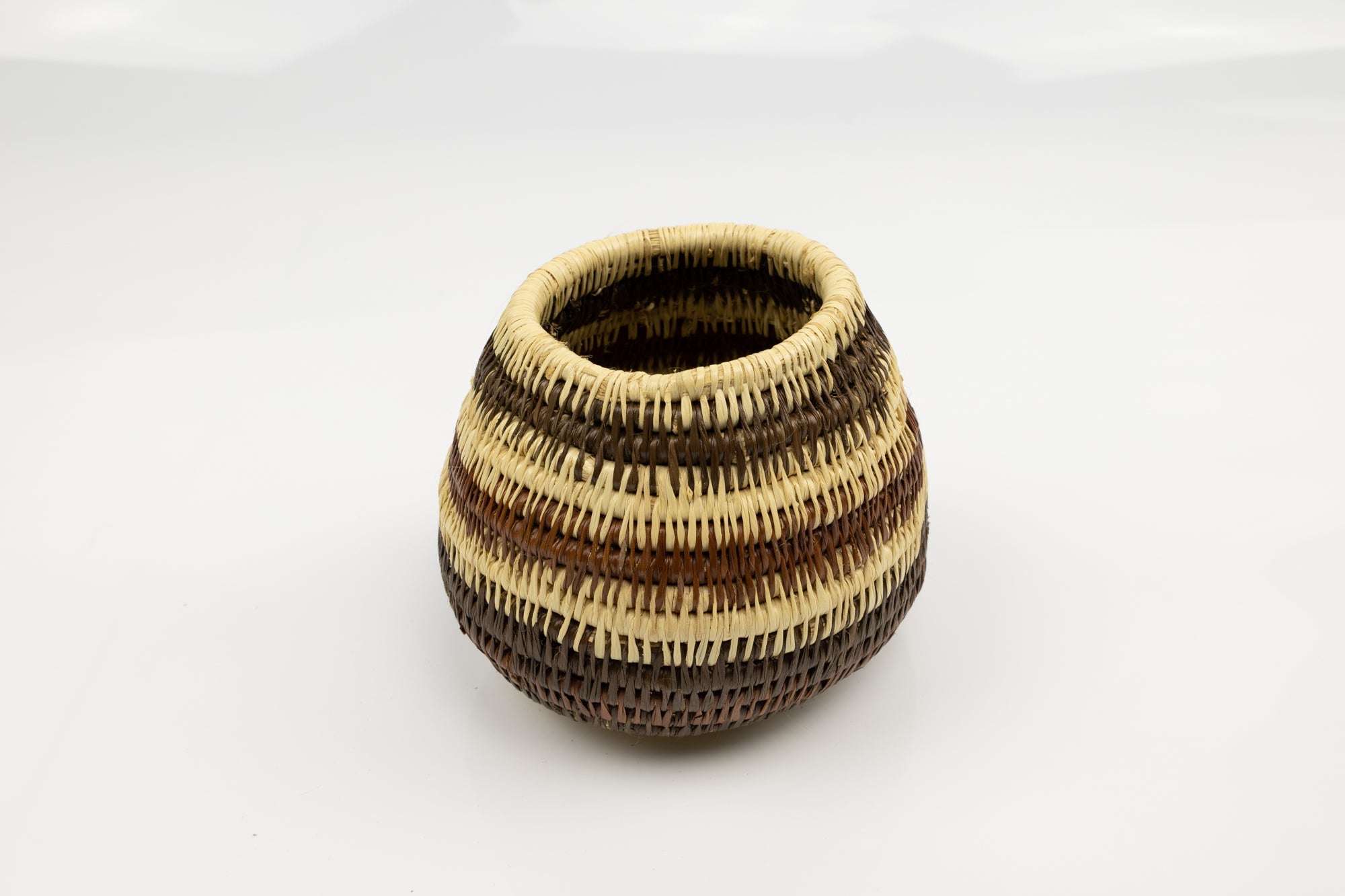 Vintage Woven Panama Basket