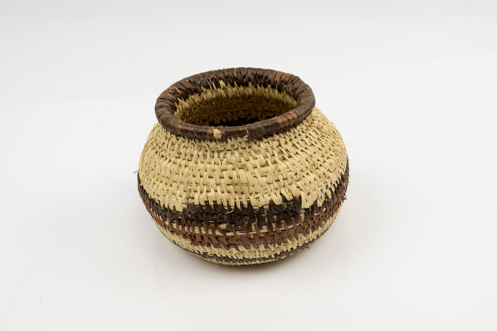 Vintage Woven Panama Basket