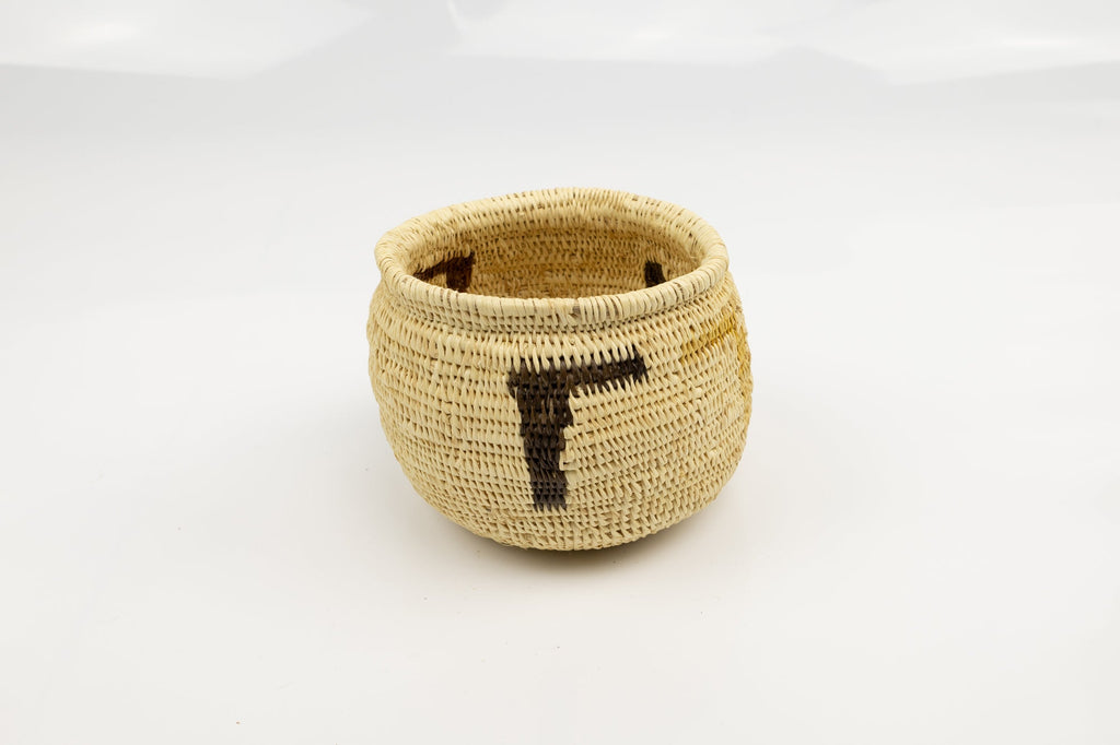 Vintage Woven Panama Basket