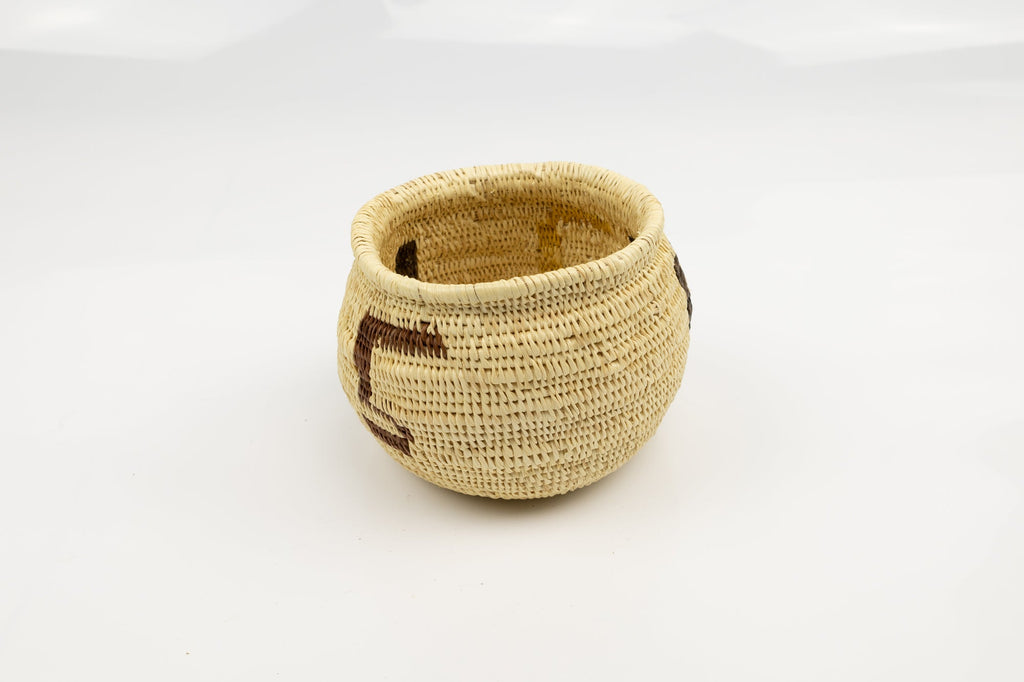 Vintage Woven Panama Basket