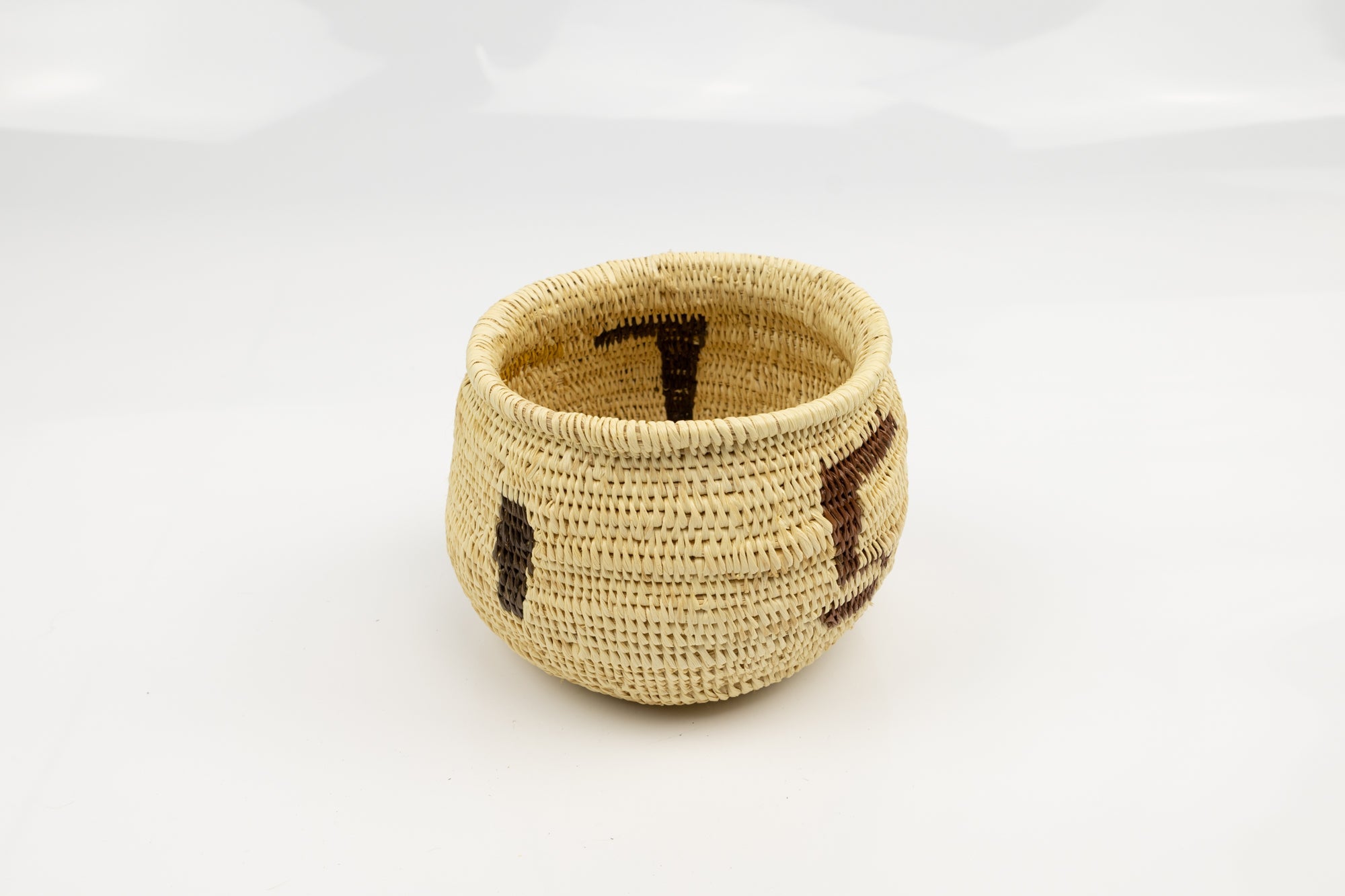 Vintage Woven Panama Basket