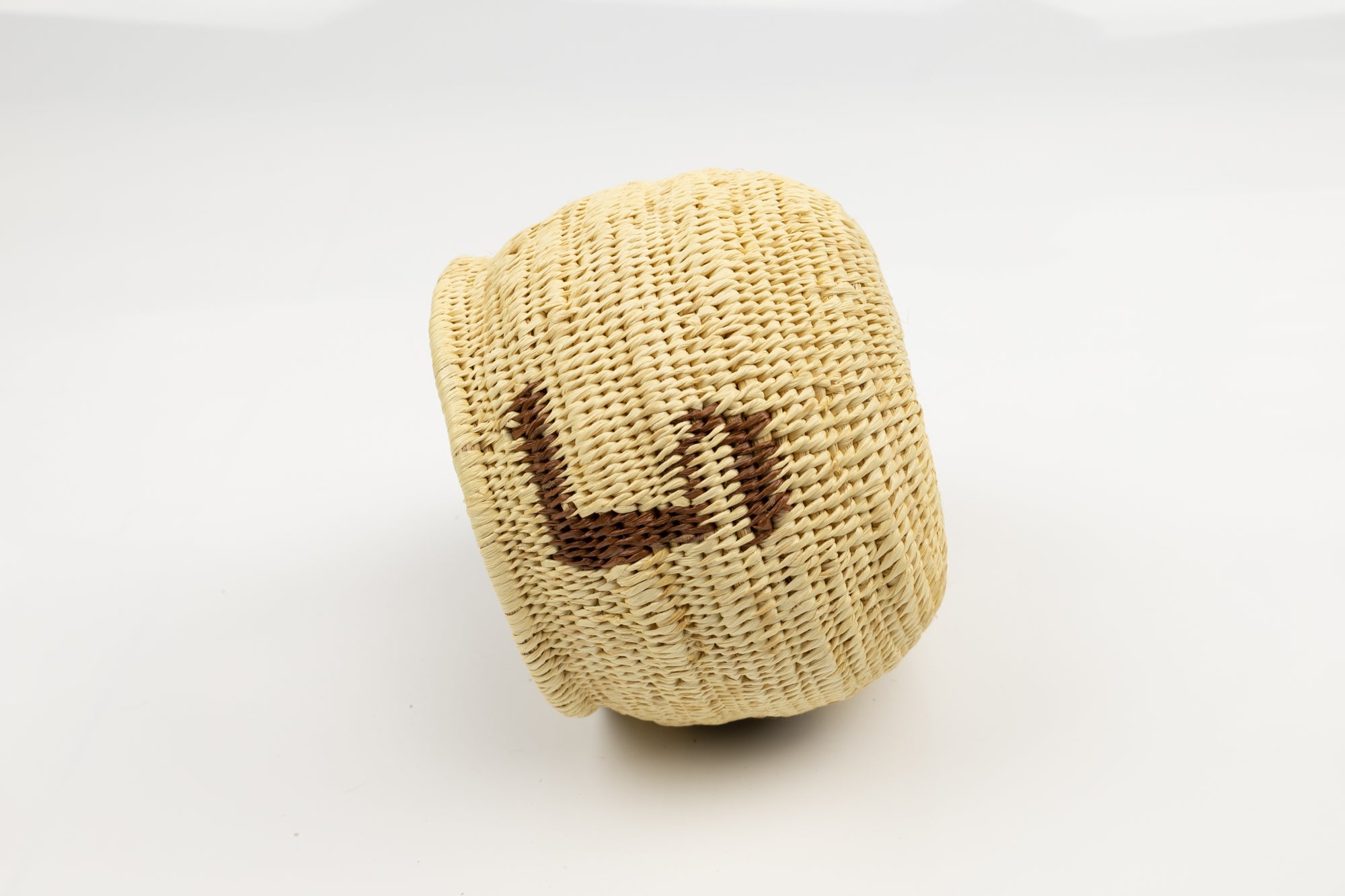 Vintage Woven Panama Basket