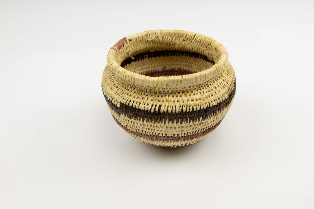 Vintage Woven Panama Basket