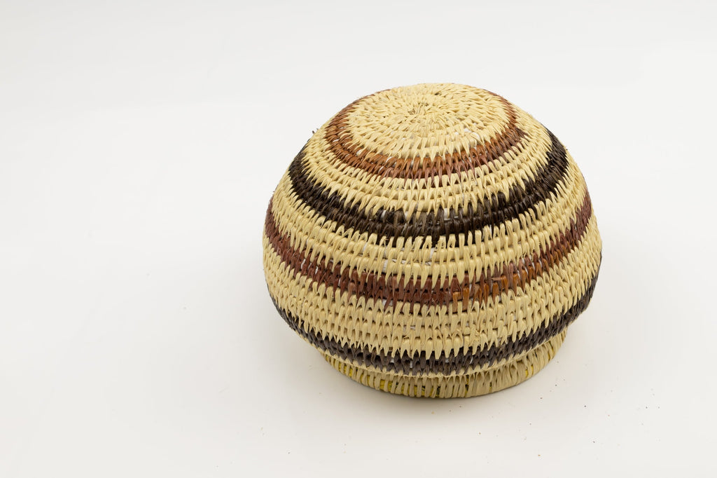 Vintage Woven Panama Basket