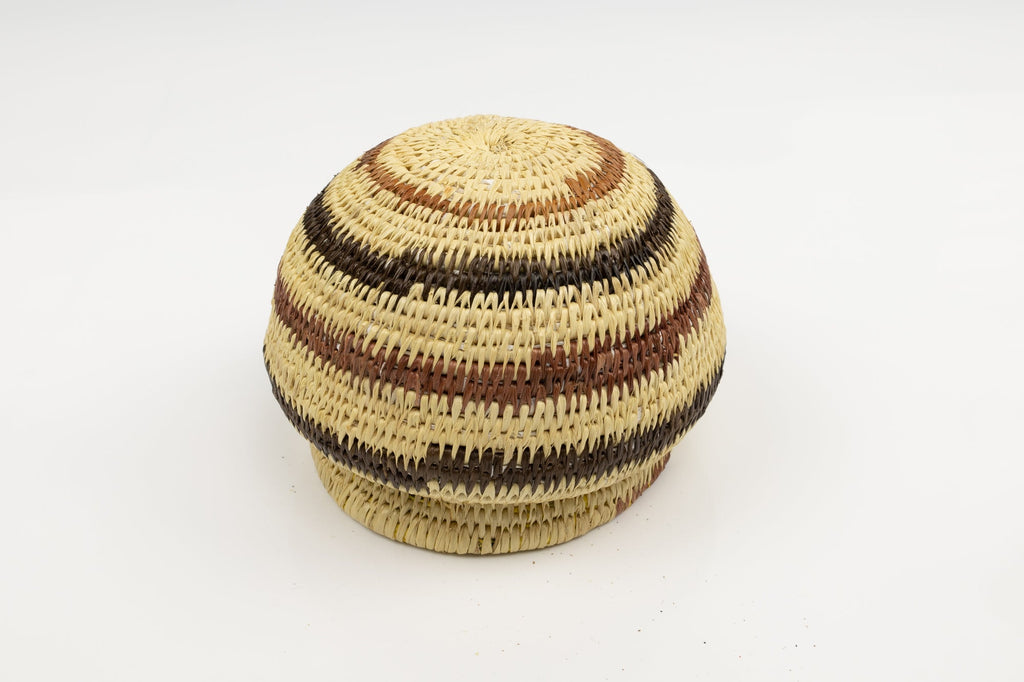 Vintage Woven Panama Basket