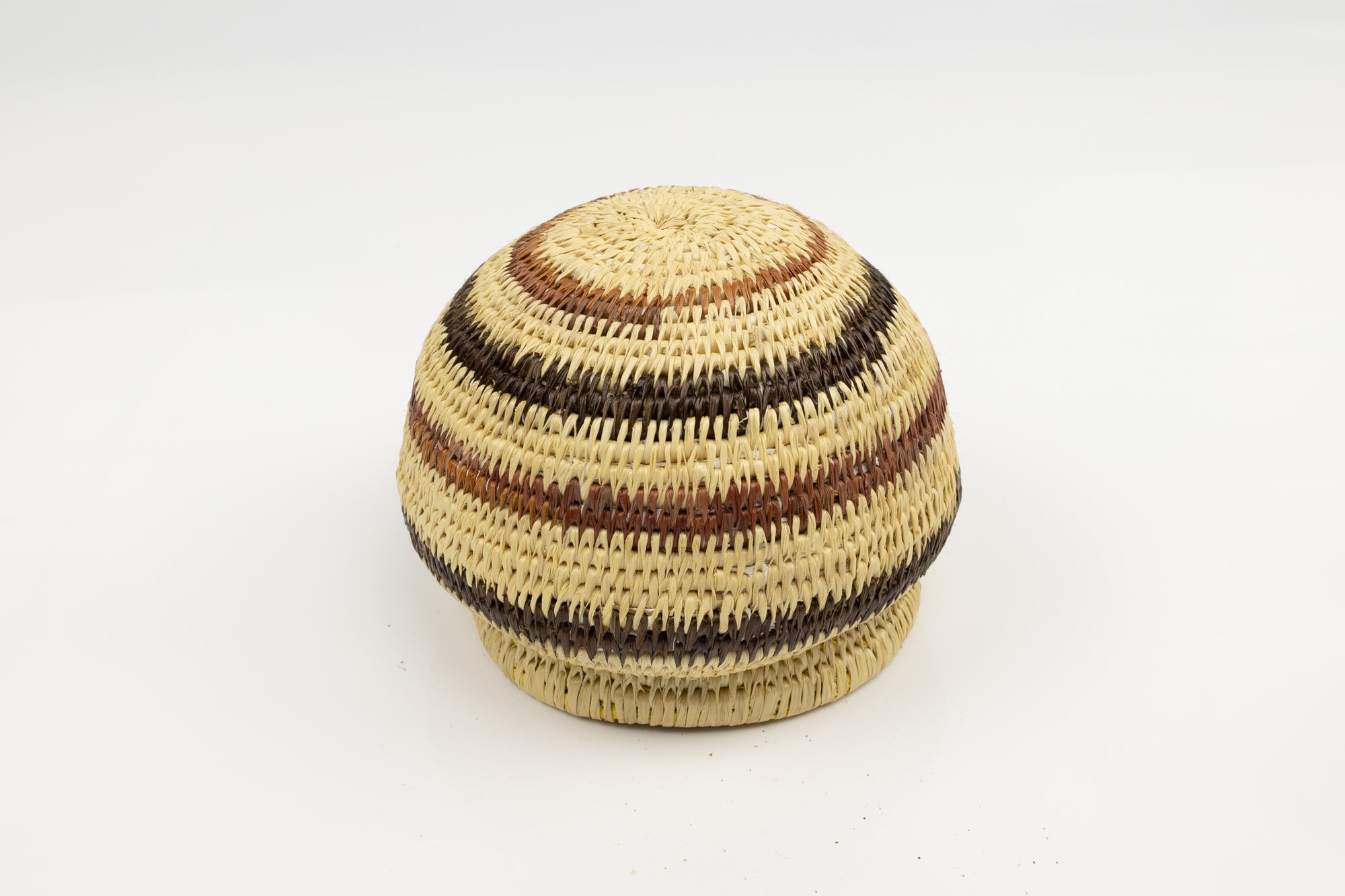 Vintage Woven Panama Basket